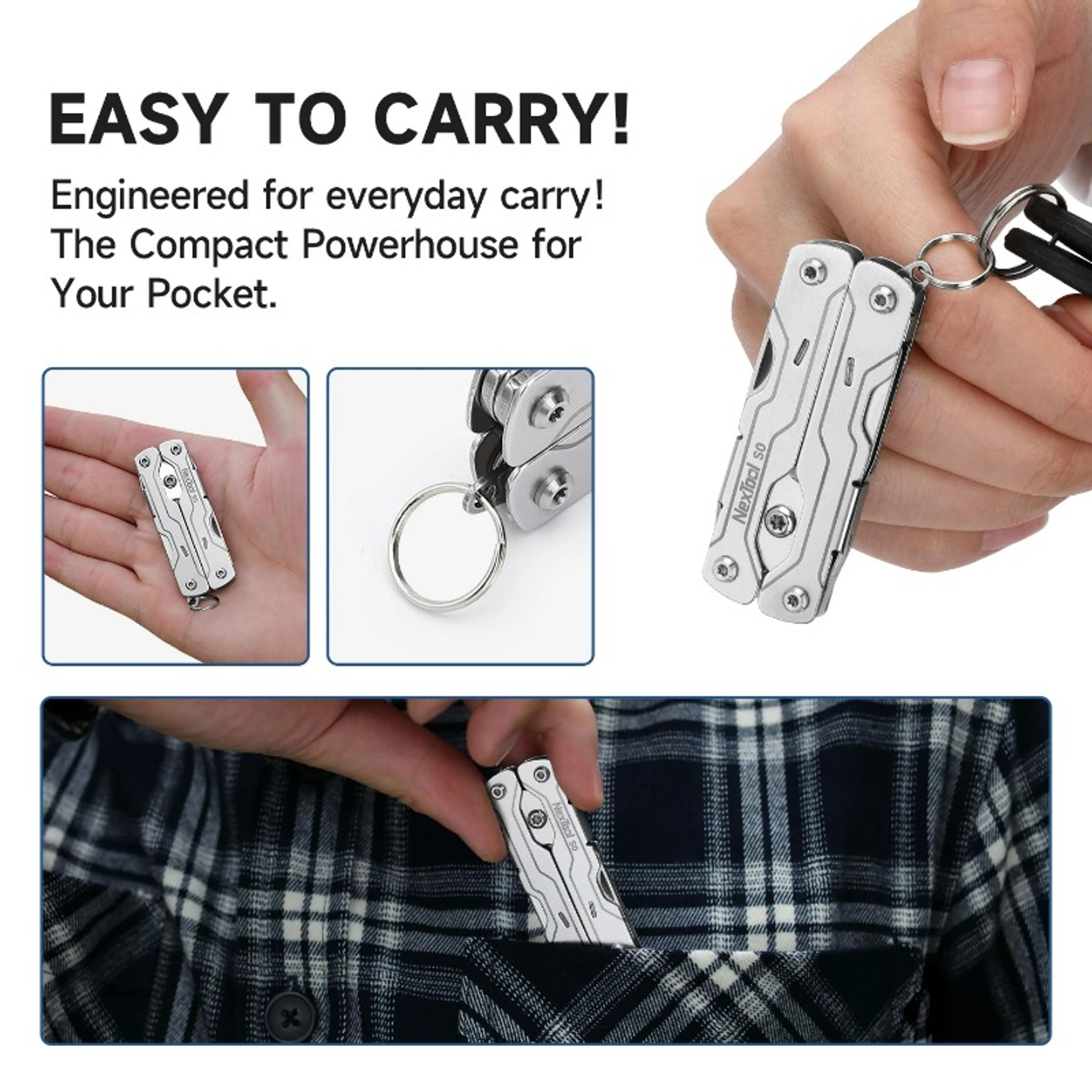 Mini Multitool Keychain Sailor Scissors Screwdriver Folding Pocket Tool For EDC  Travel 7