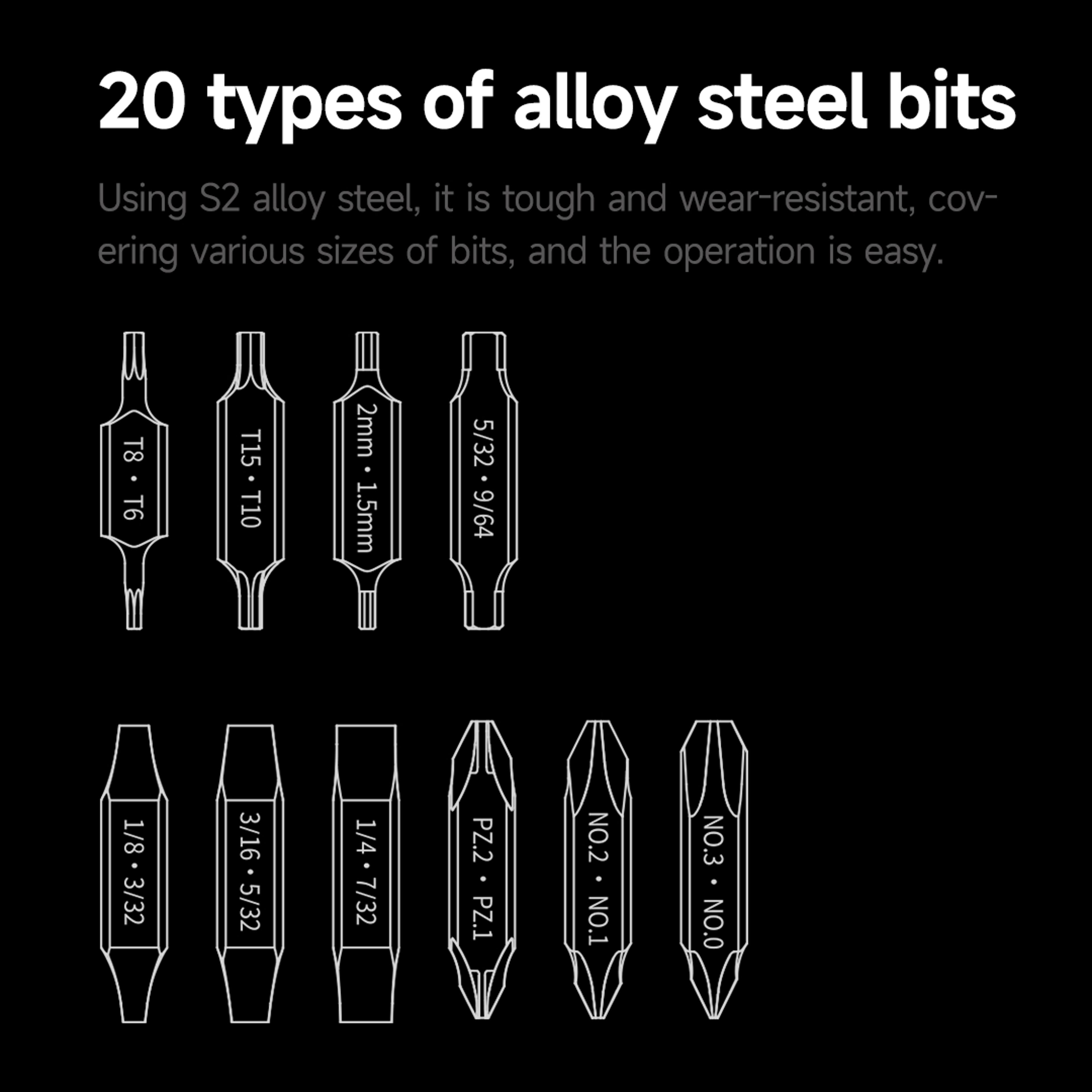 Magnetic Screwdriver Bit Set For Multi Tool Accessories 6