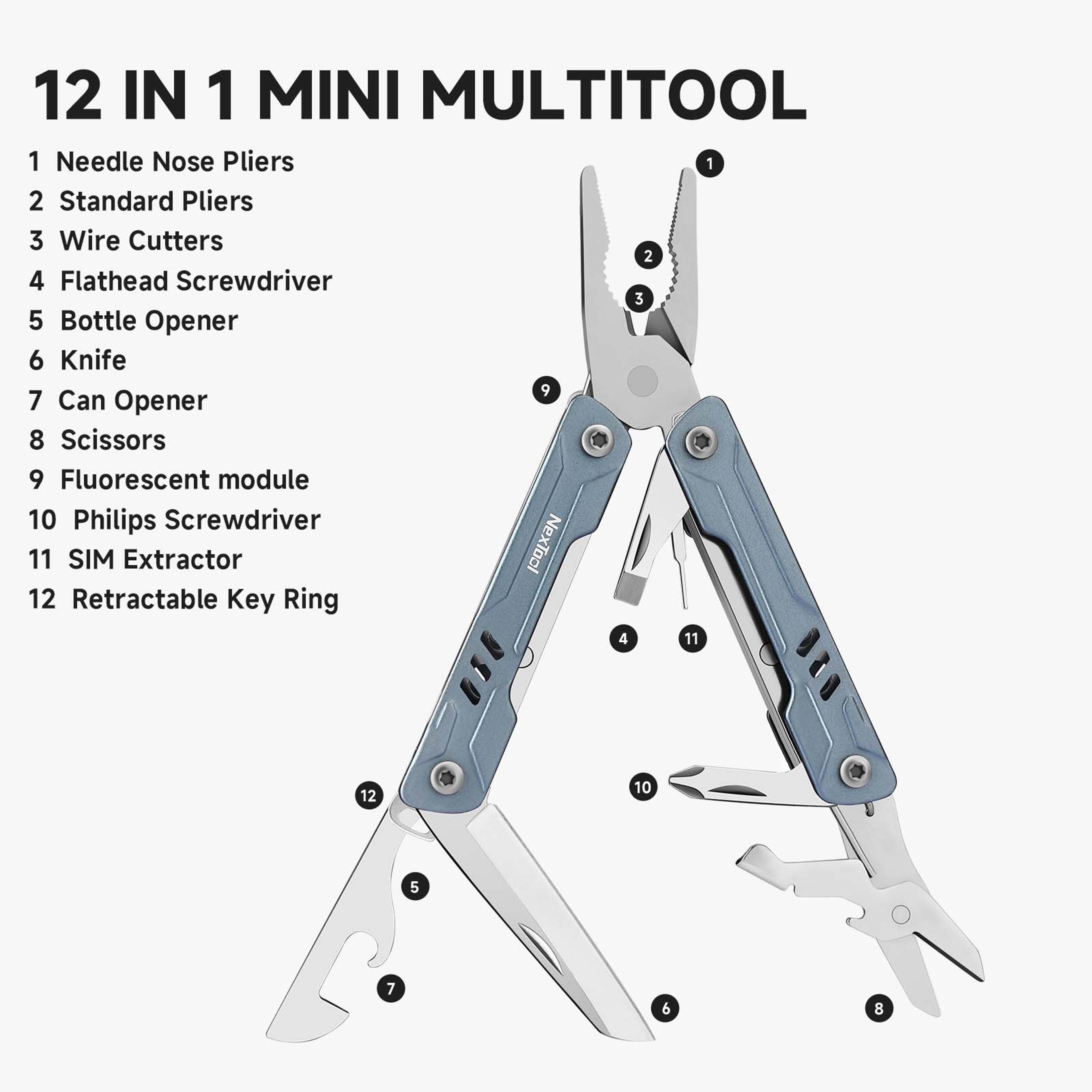 Mini Sailor Multi Tool Pliers With Knife Screwdriver  Scissors For EDC Outdoor  Travel 2