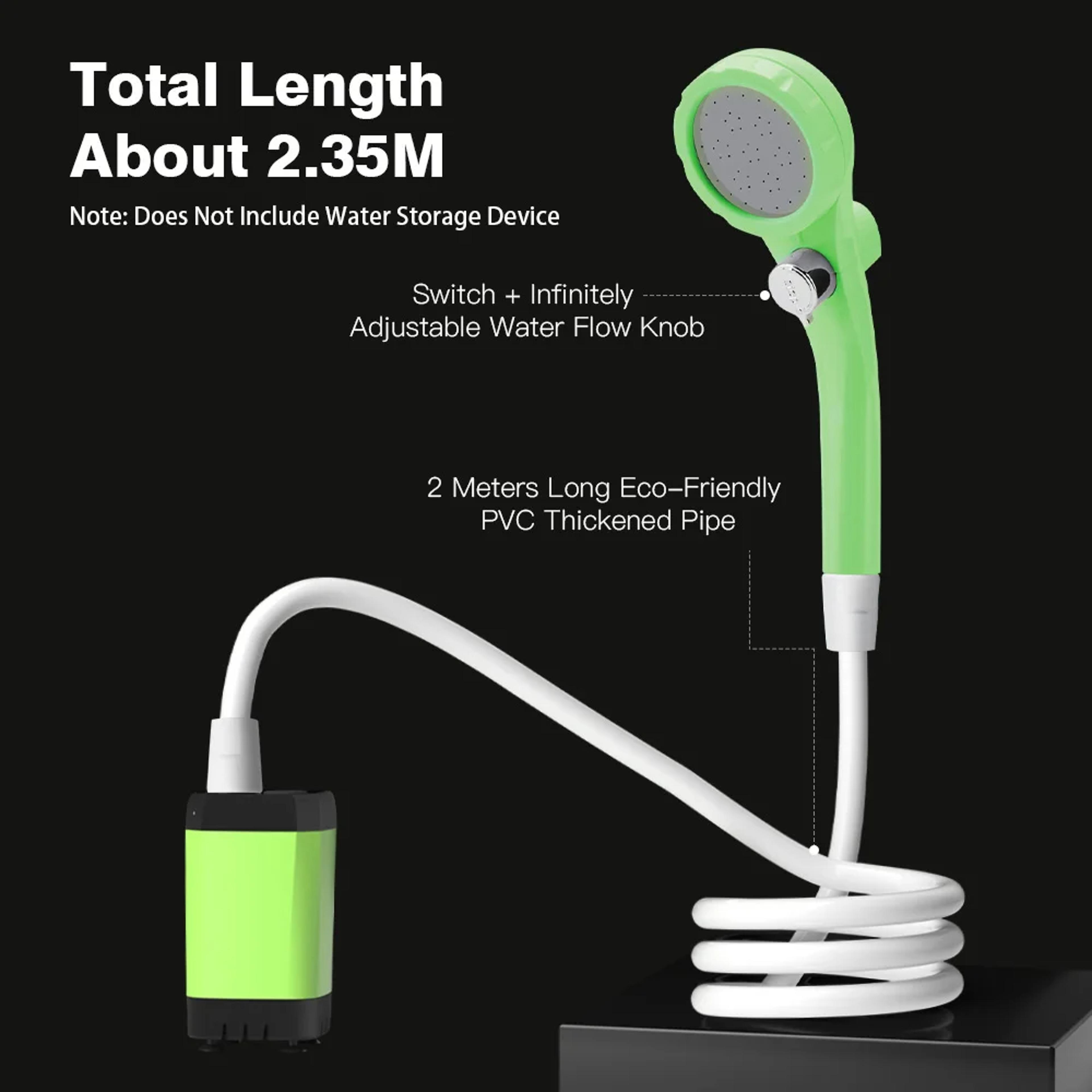 Digital Outdoor Camping Shower Pump With Intelligent Display  Rechargeable Battery 8