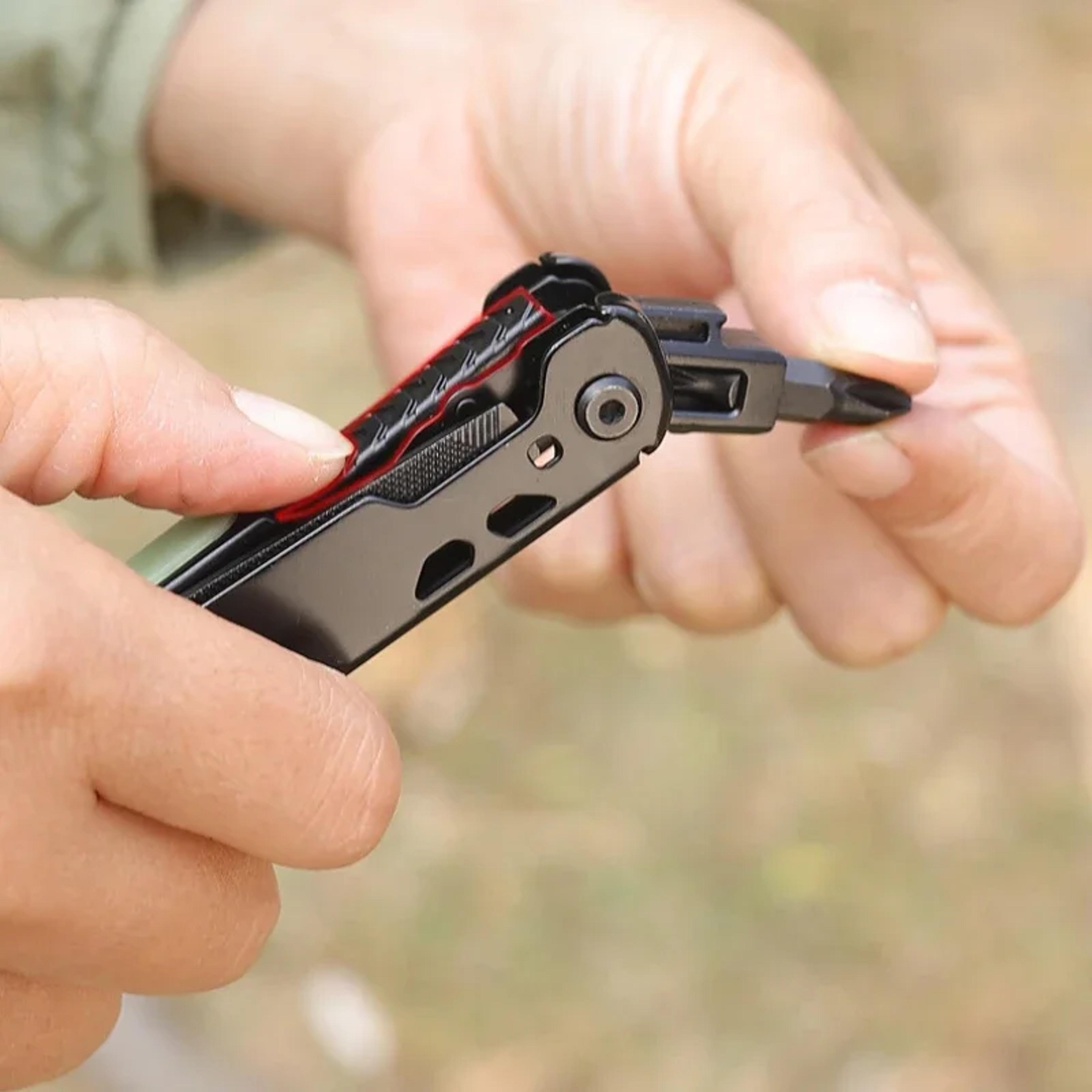 Multifunctional Folding Knife Pliers EDC Survival Tool With Clip For Outdoor Adventures 4