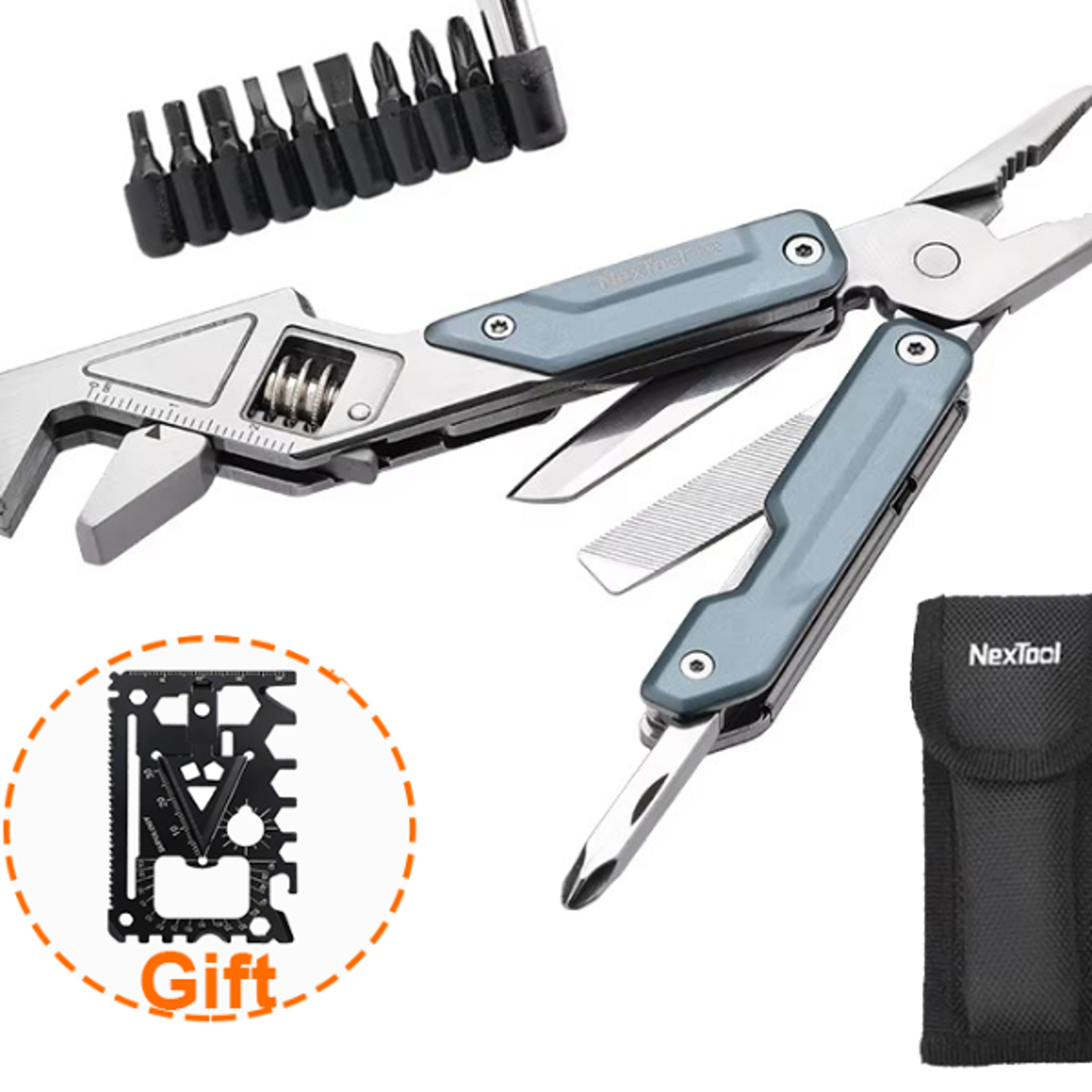 NexTool Light Wrench W2 Multitool Folding Pliers Large Spanner Screwdriver Portable EDC Home Repair