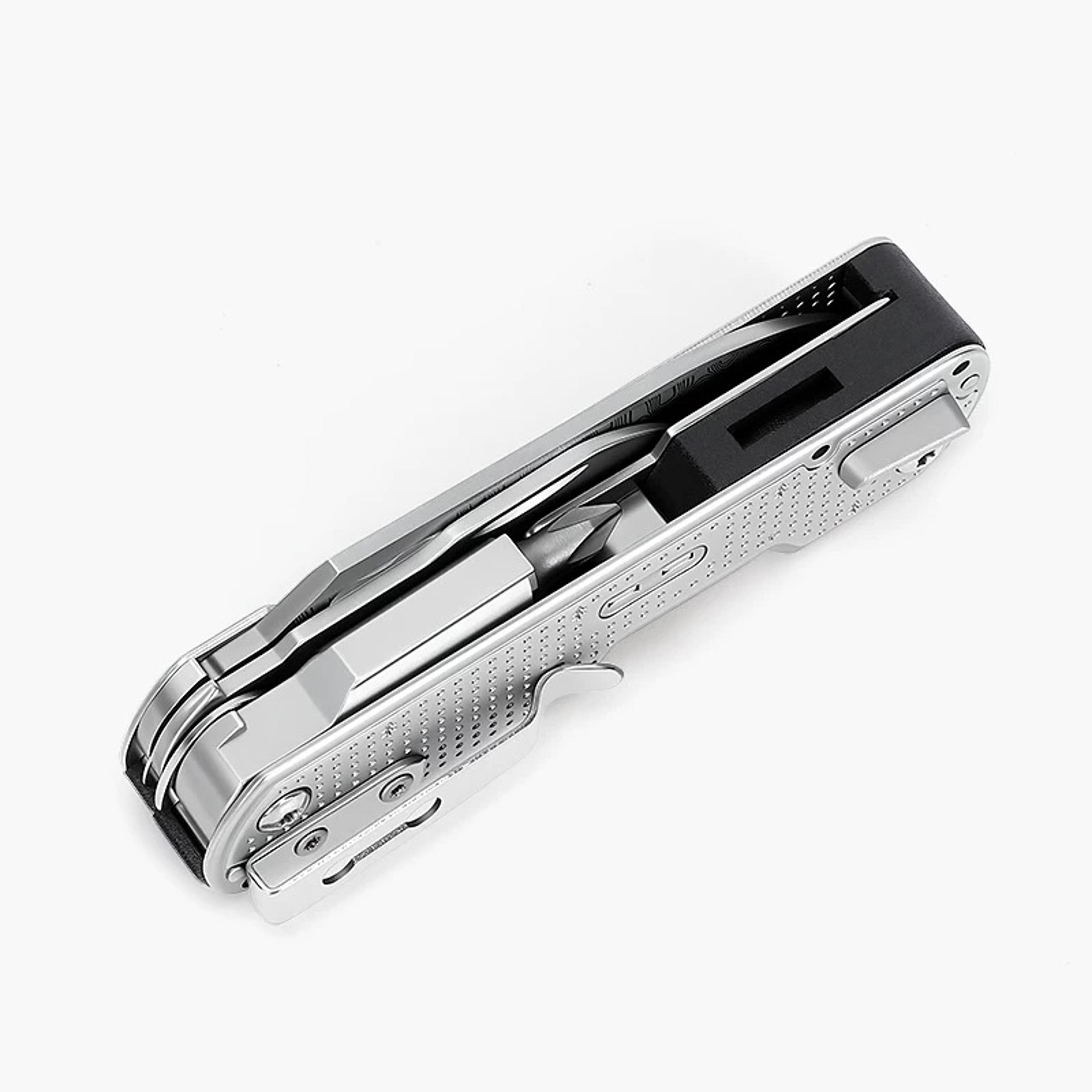 Multi Tool Folding Knife With Damascus Blade  Scissors Portable Outdoor Emergency Tool 5