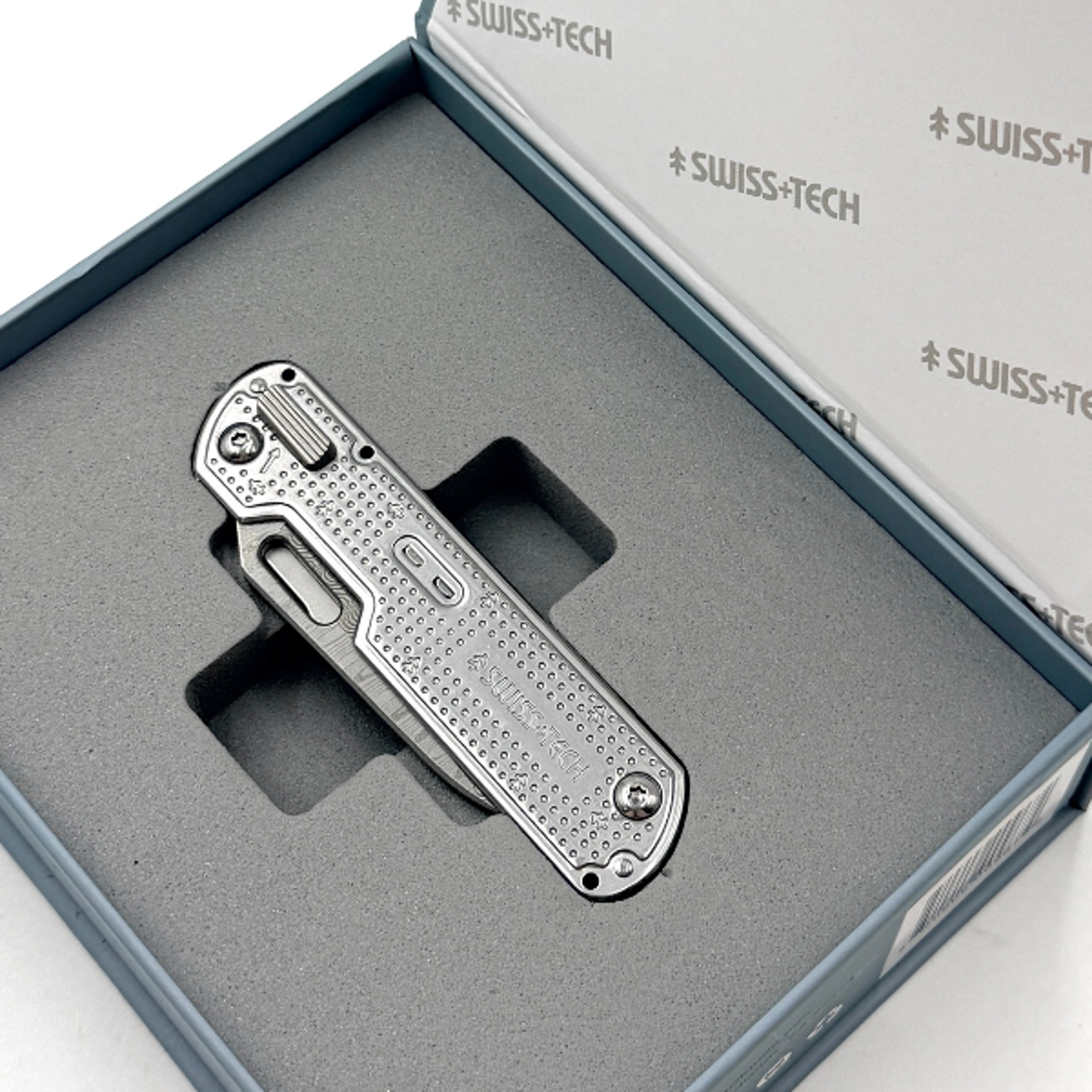 2026 New SWISS TECH 10IN1 EDC Multitool Combination Tool Knife Damascus Folding Scissors Portable