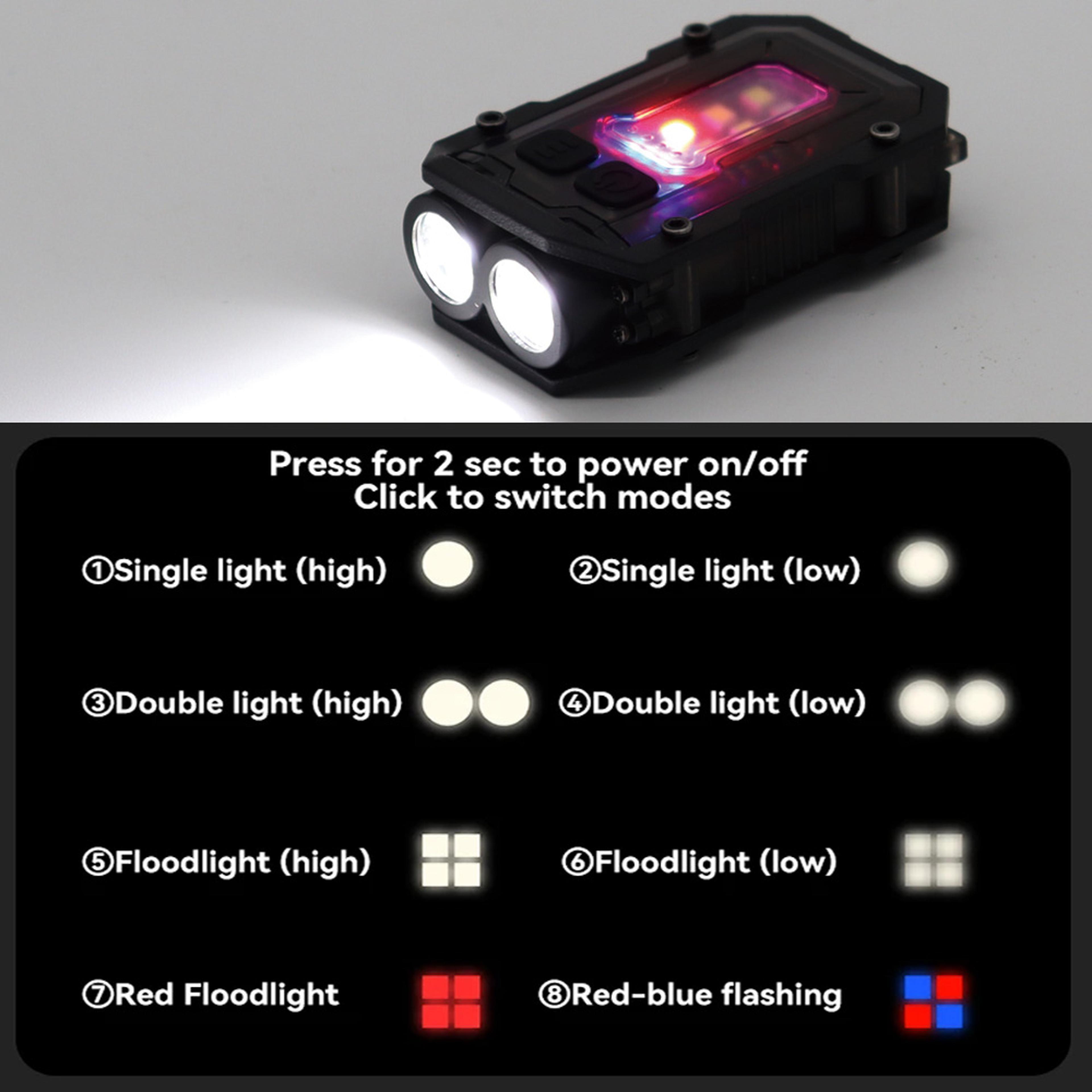 Outdoor EDC Mini Light USB Rechargeable Tactical Strobe For Molle System Backpack Strap 3