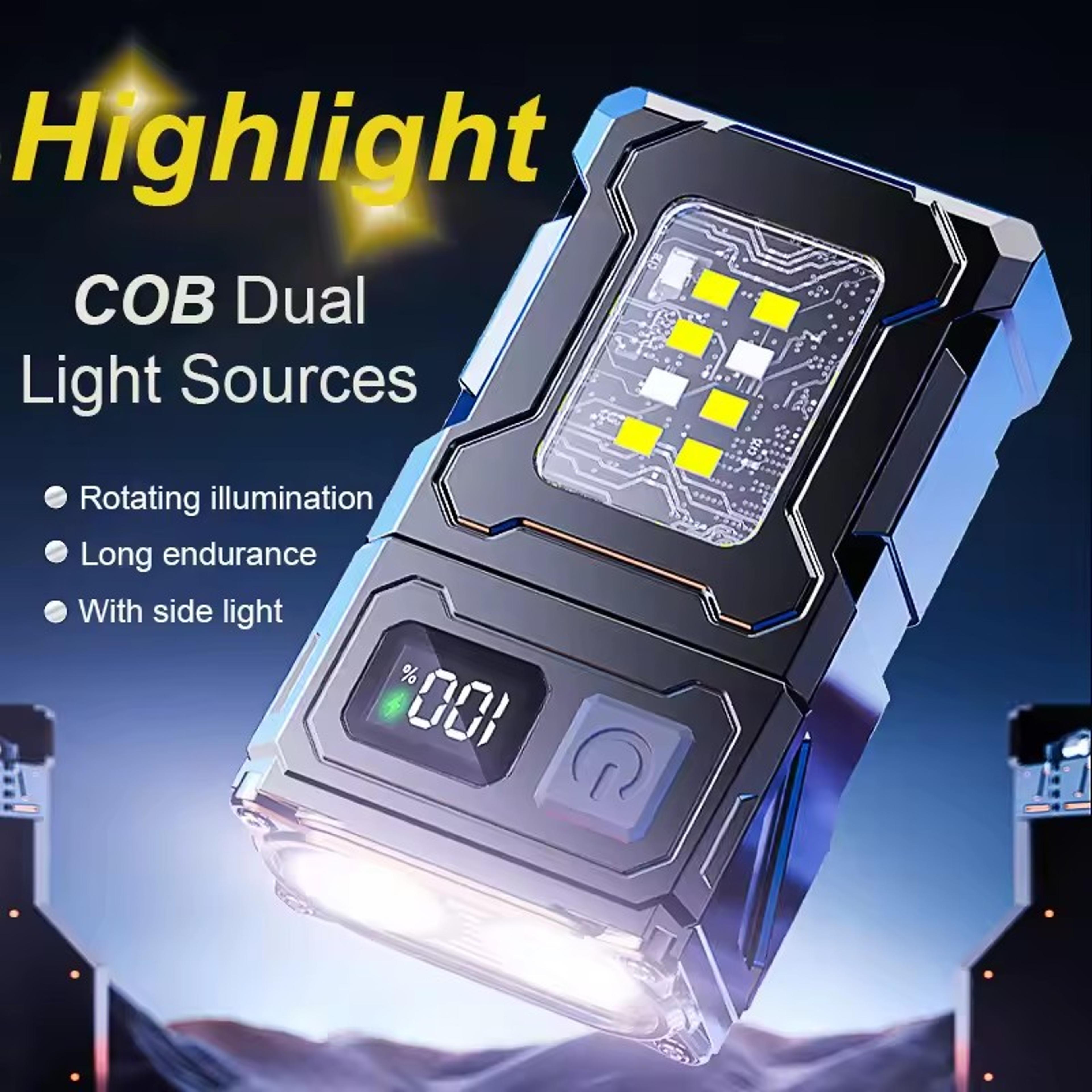 Super Bright Portable LED Flashlight With USB Rechargeable COB Emergency Light And Tail Magnet For  1
