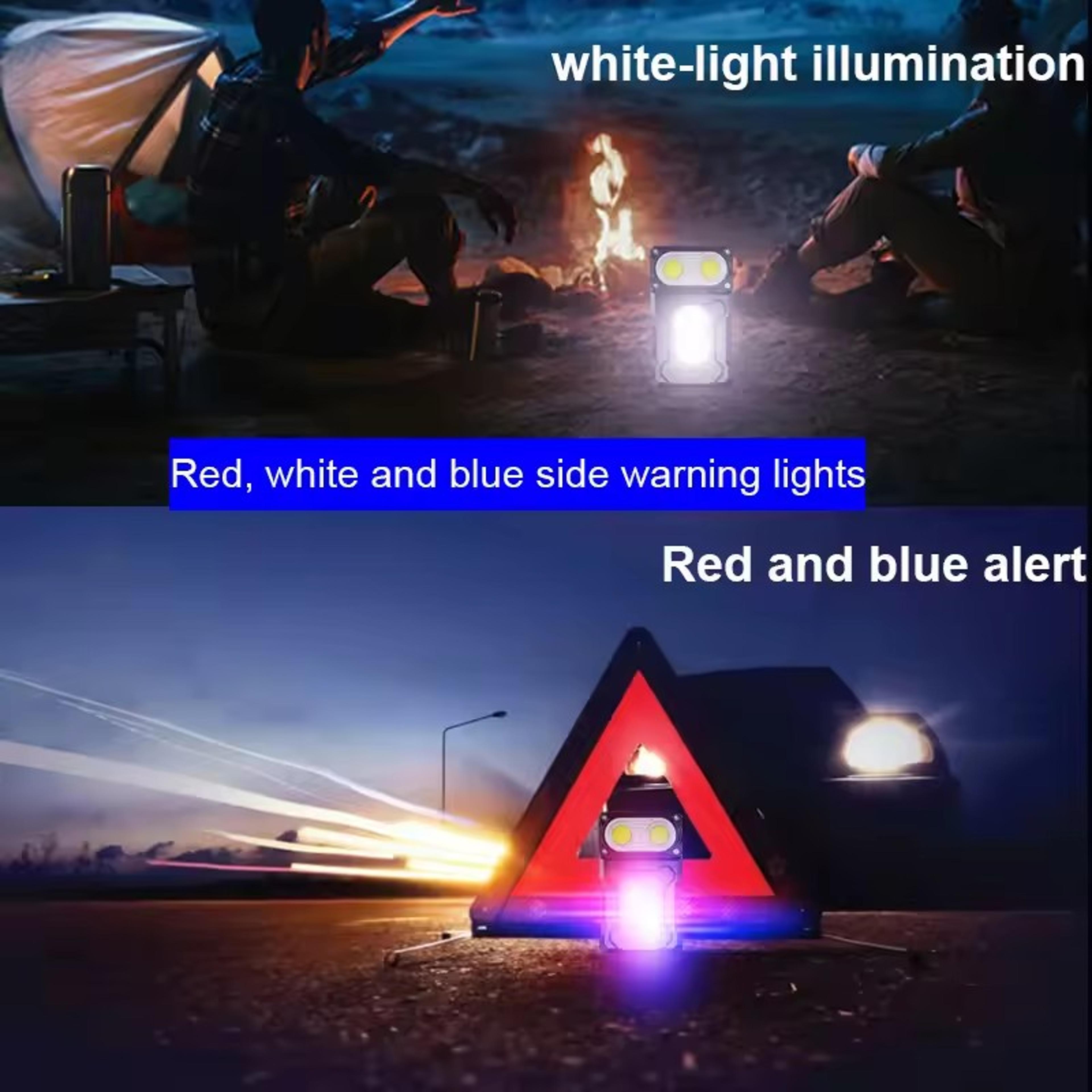 Super Bright Portable LED Flashlight With USB Rechargeable COB Emergency Light And Tail Magnet For  5