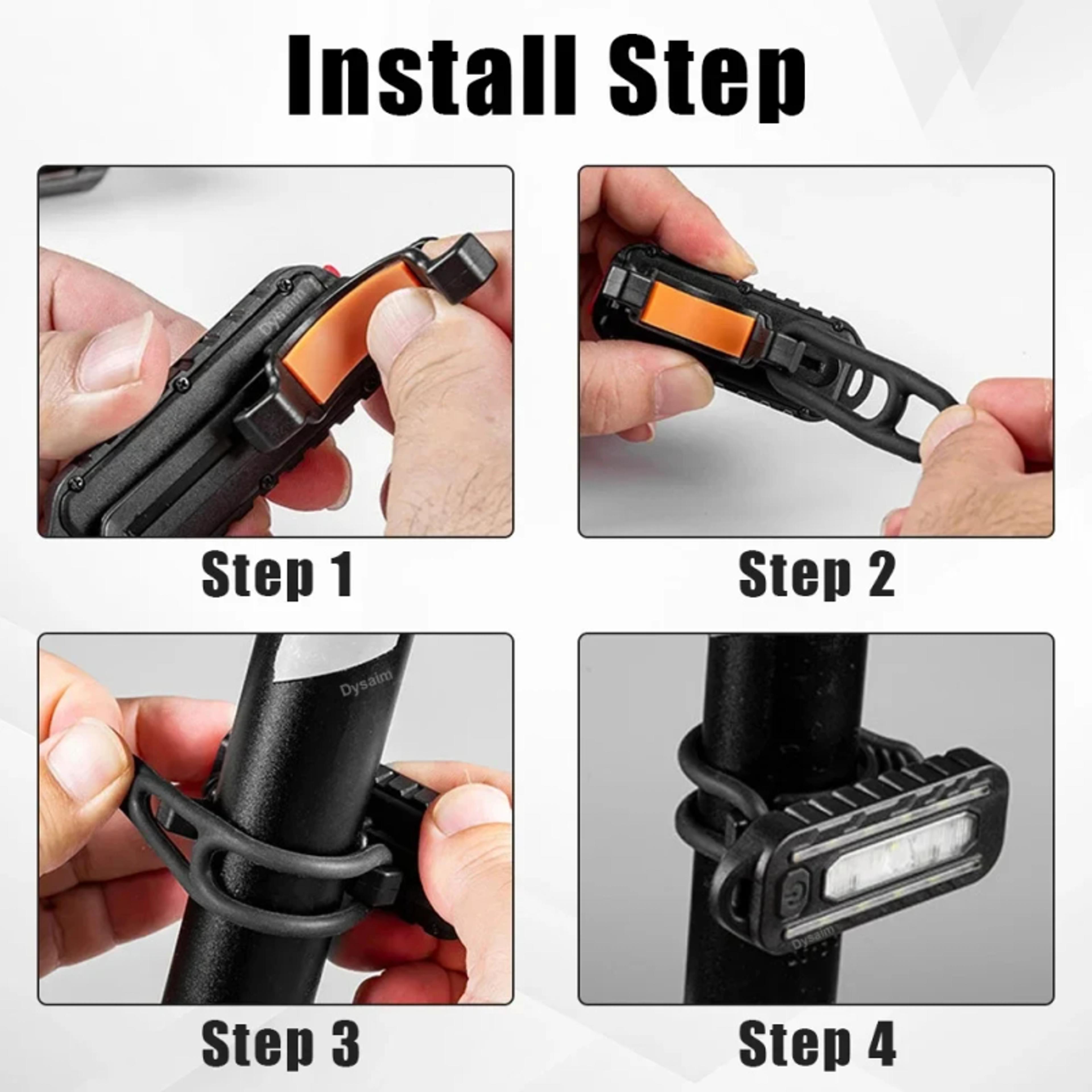 USB Rechargeable LED Flashlight Keychain With Warning Flashing Light Police  Outdoor Work Light 1