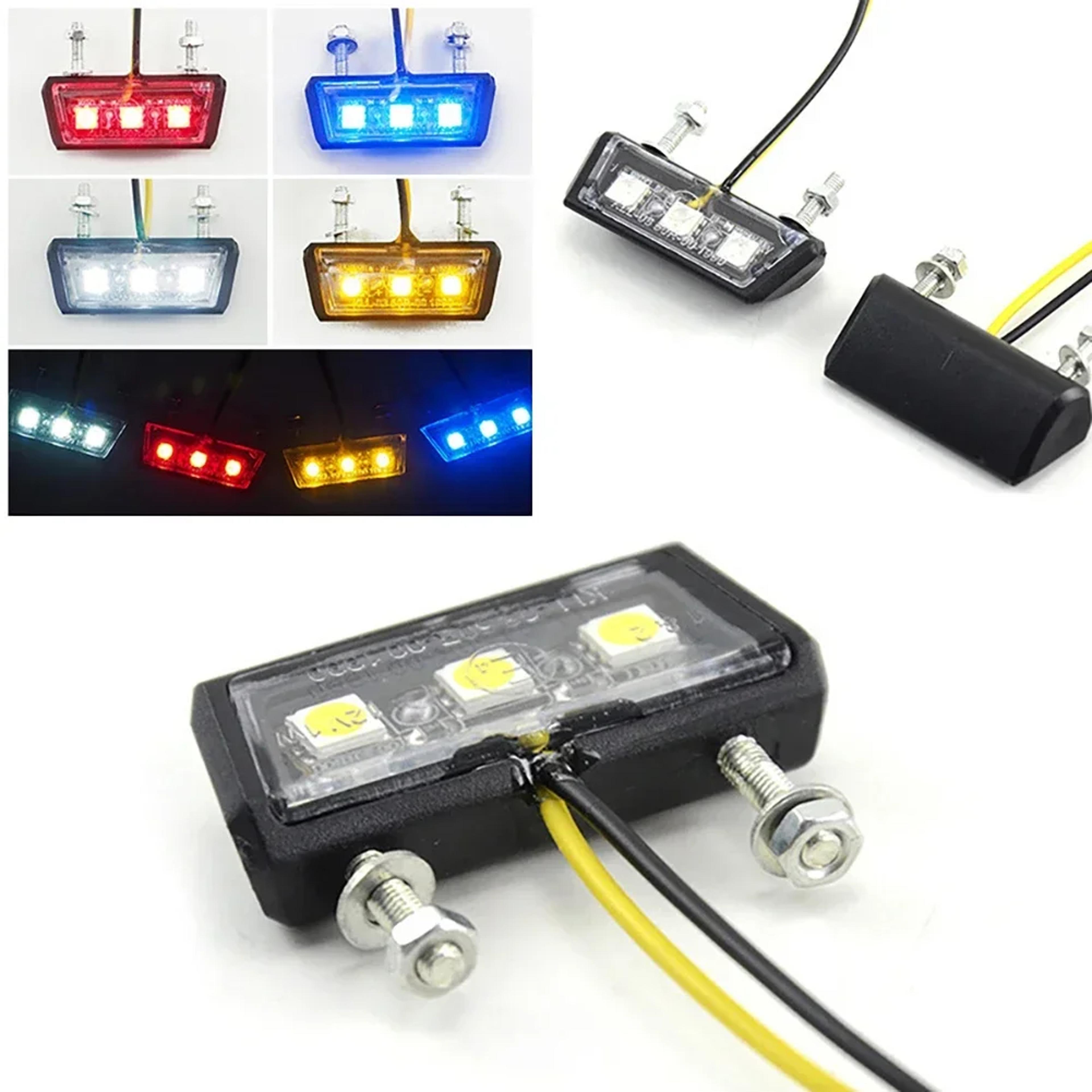 Universal Waterproof Motorcycle License Plate LED Tail Light Ultra Bright Rear Lamp For Motorcycle  1