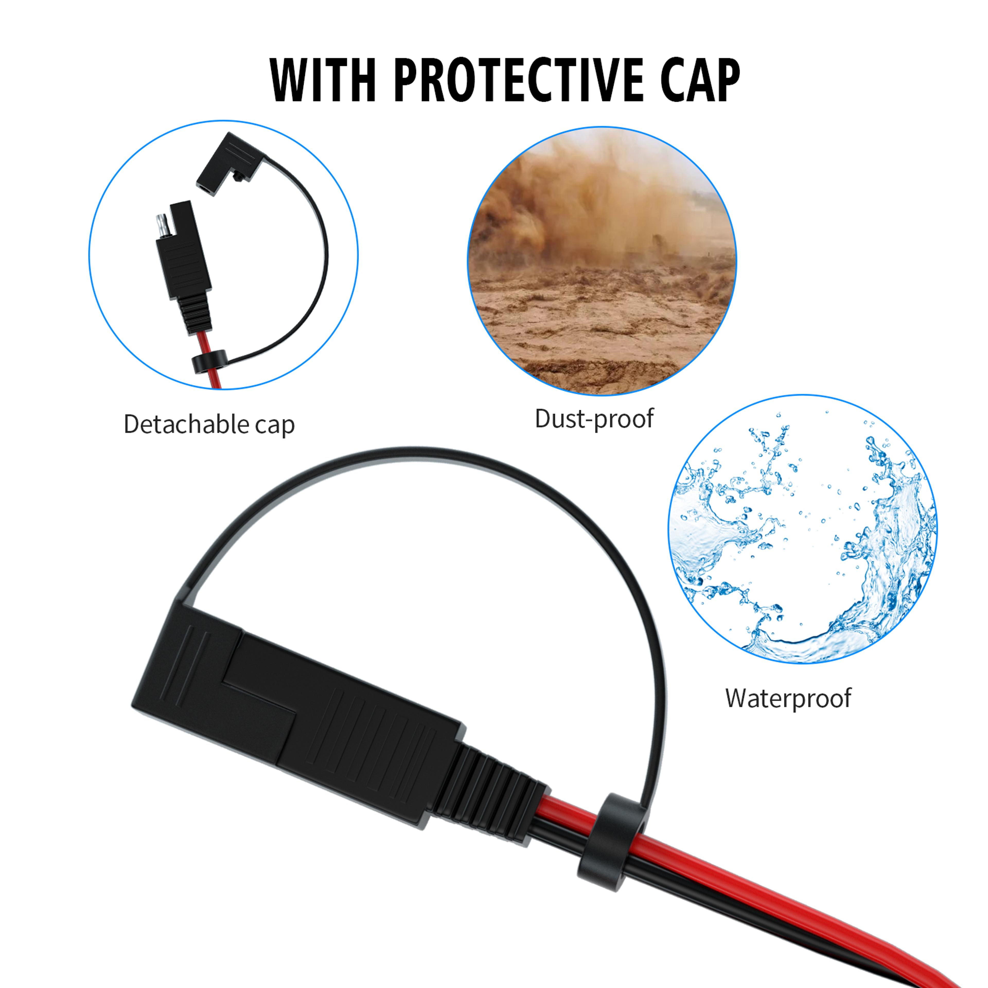 Motorcycle SAE To O Ring Connector Cable For Battery Charger Maintainer 3