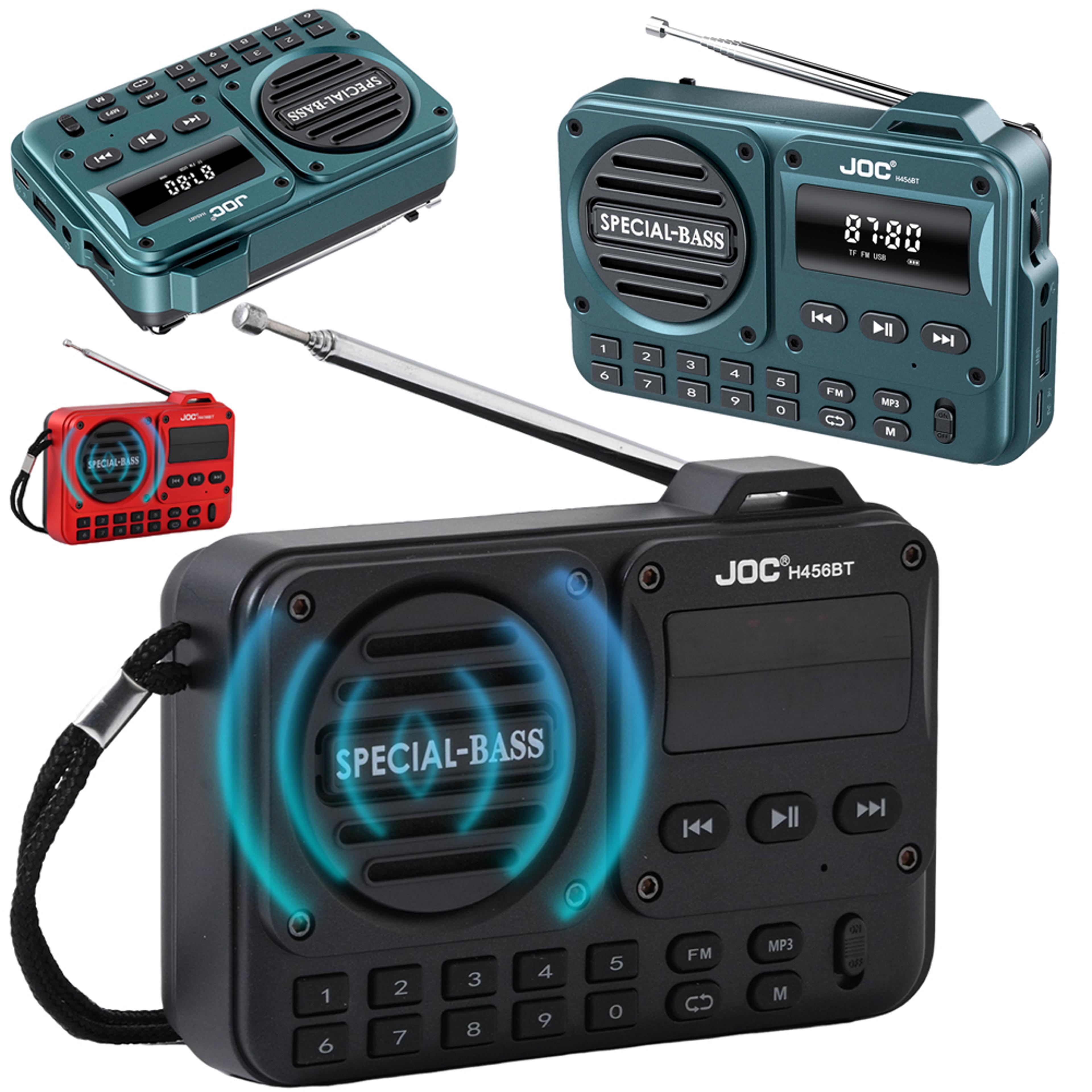 portable digital fm radio with led display & bluetooth speaker for seniors high sensitivity radio receiver