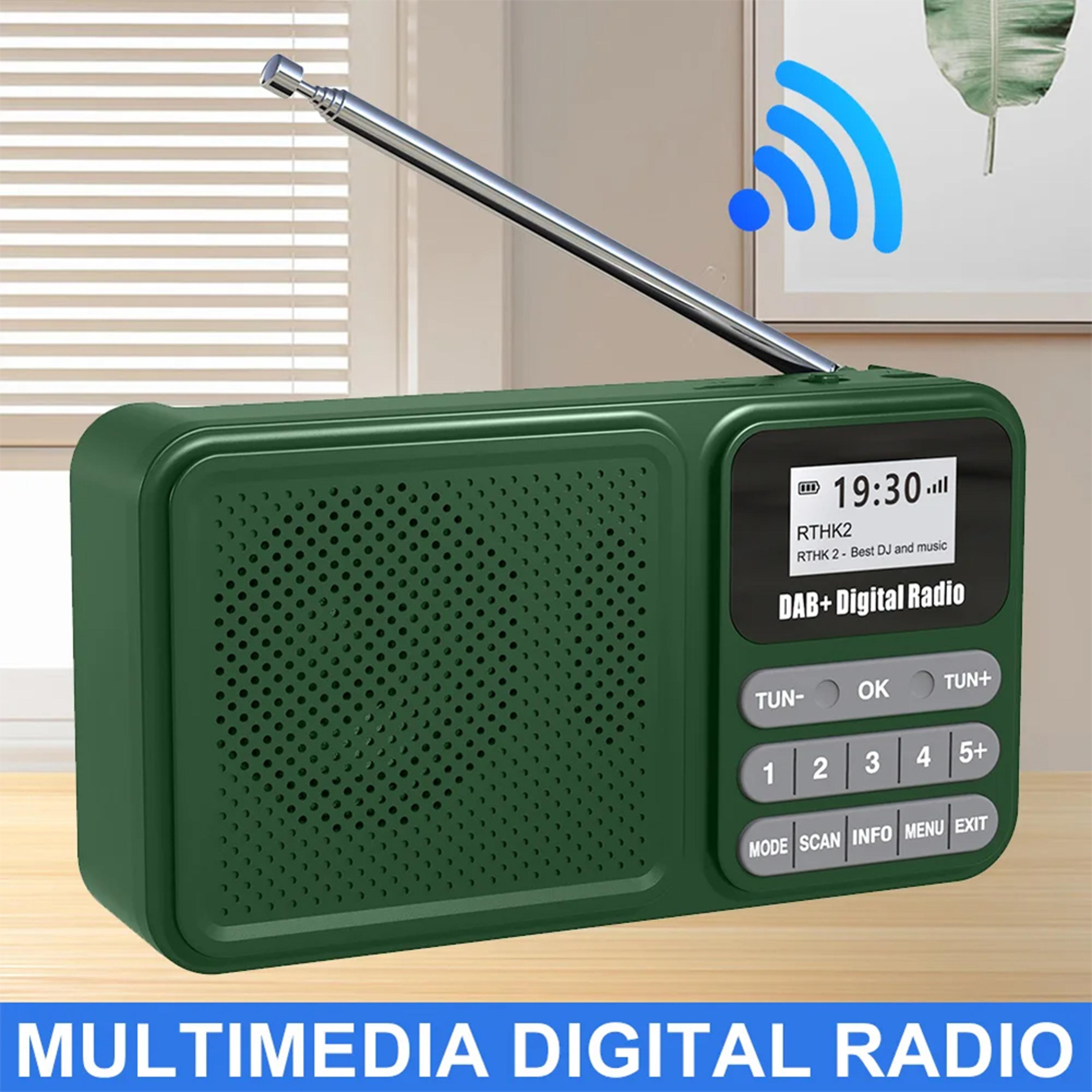 Portable Bluetooth SolarPowered DAB Radio  Wireless Speaker With TF Card  USB Playback 0