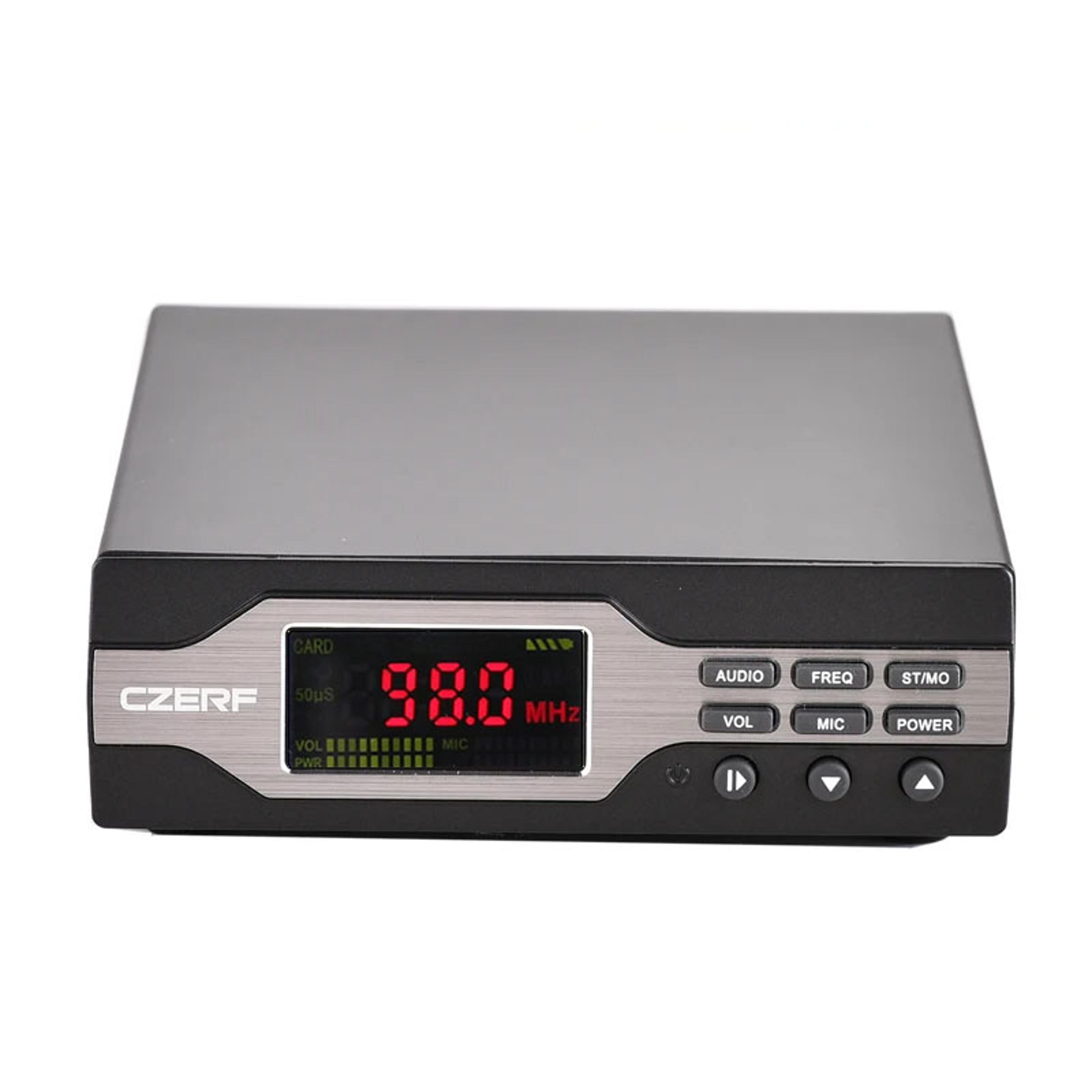 compact fm radio broadcast transmitter for local church & event audio