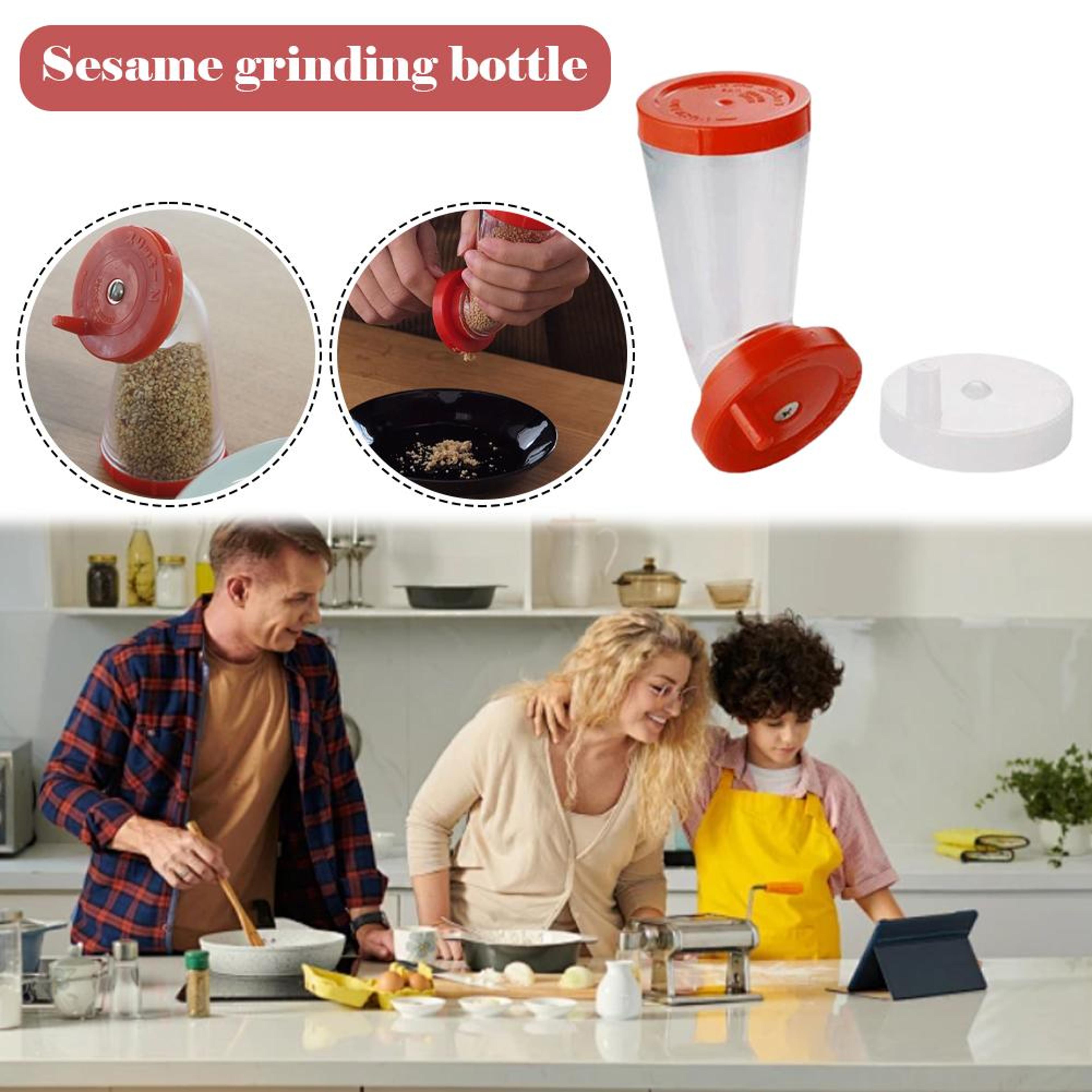 Innovative Sesame Grinder Hand Cranked Leak Proof Moisture Proof Bottle For Easy Sesame Grinding In 4