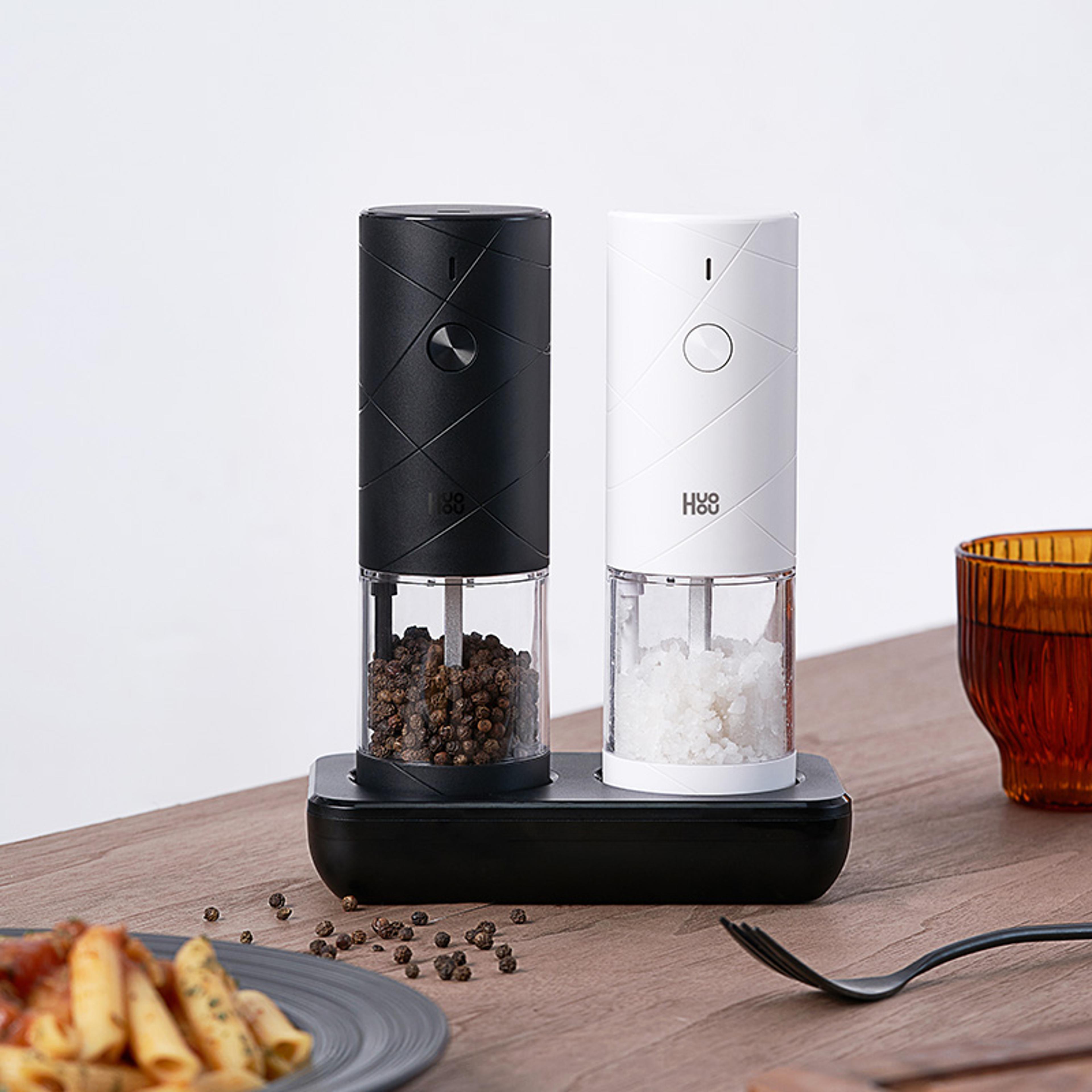electric grinder for spices, salt, and pepper with led light & 6 modes multifunctional kitchen tool