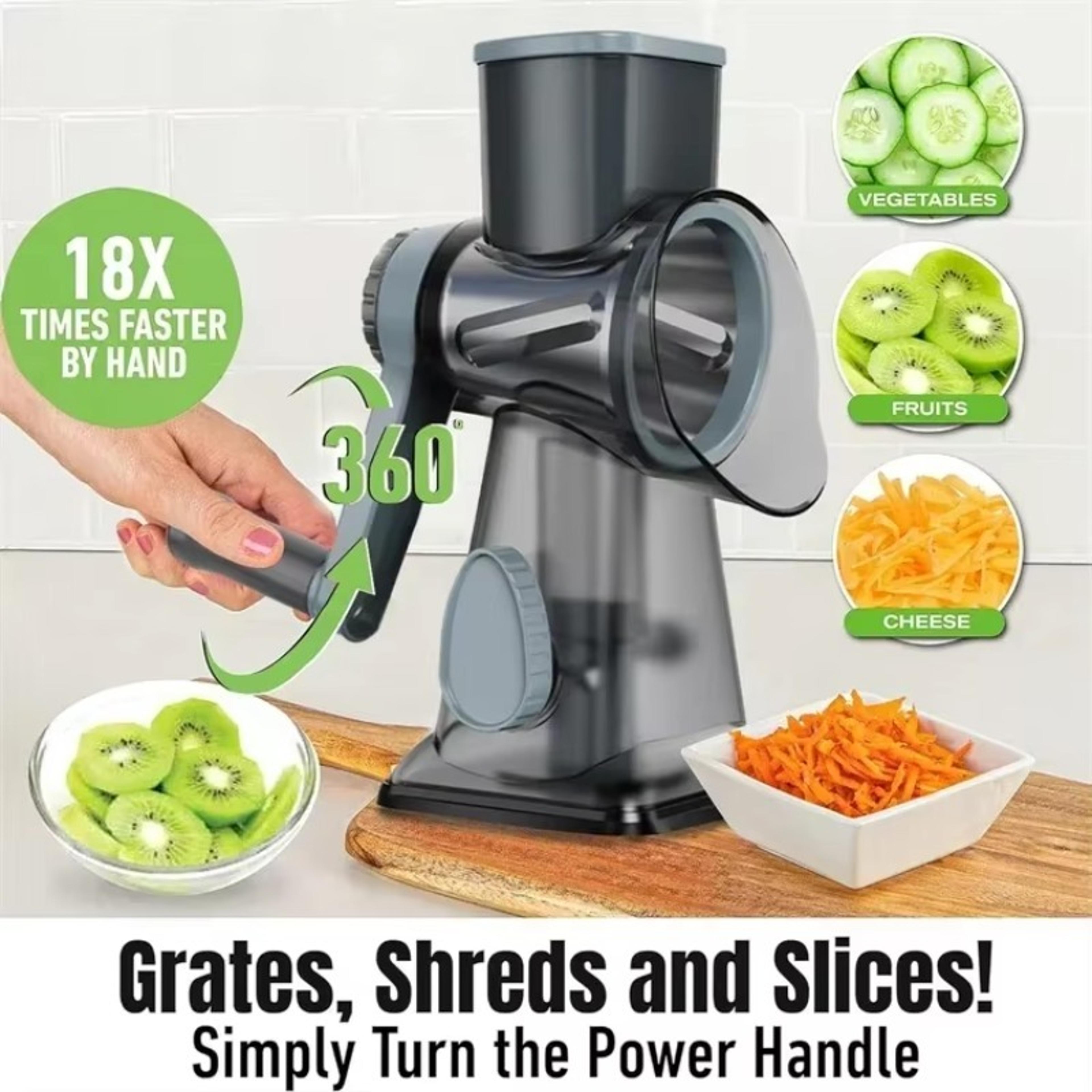 Rotary Cheese Grater With Container Multifunctional Manual Food Slicer  Nut Grinder For Vegetables  1