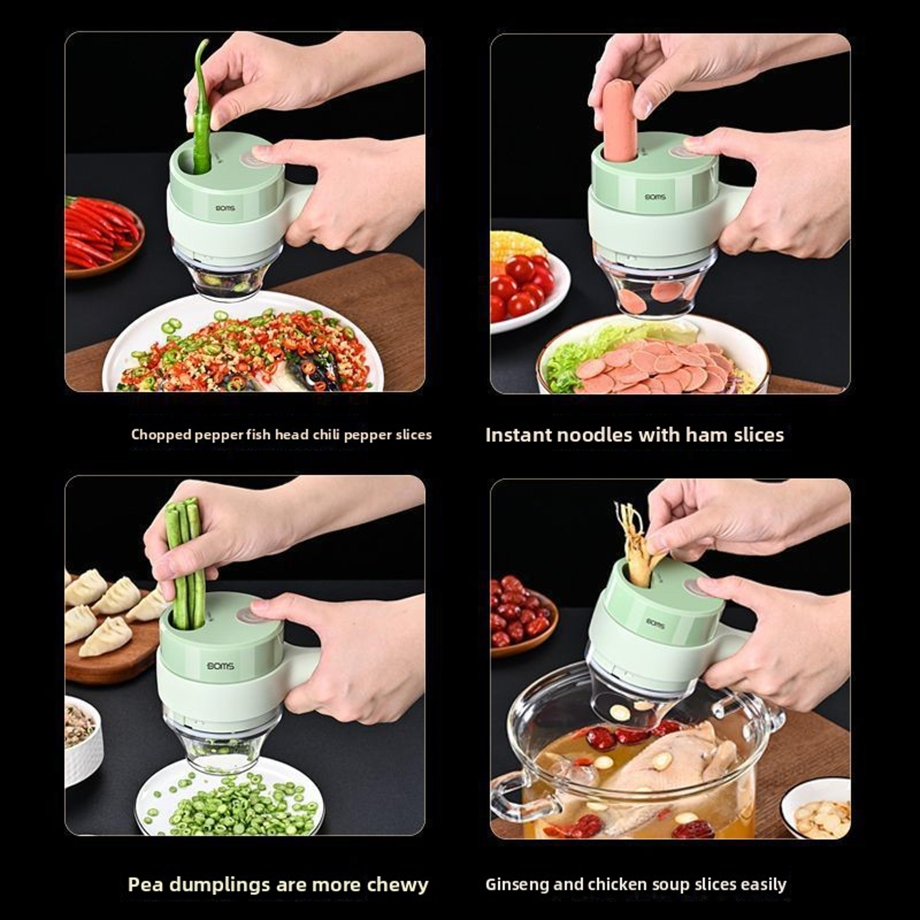 Electric Vegetable Chopper Wireless Garlic Cutter Mini Food Processor 5