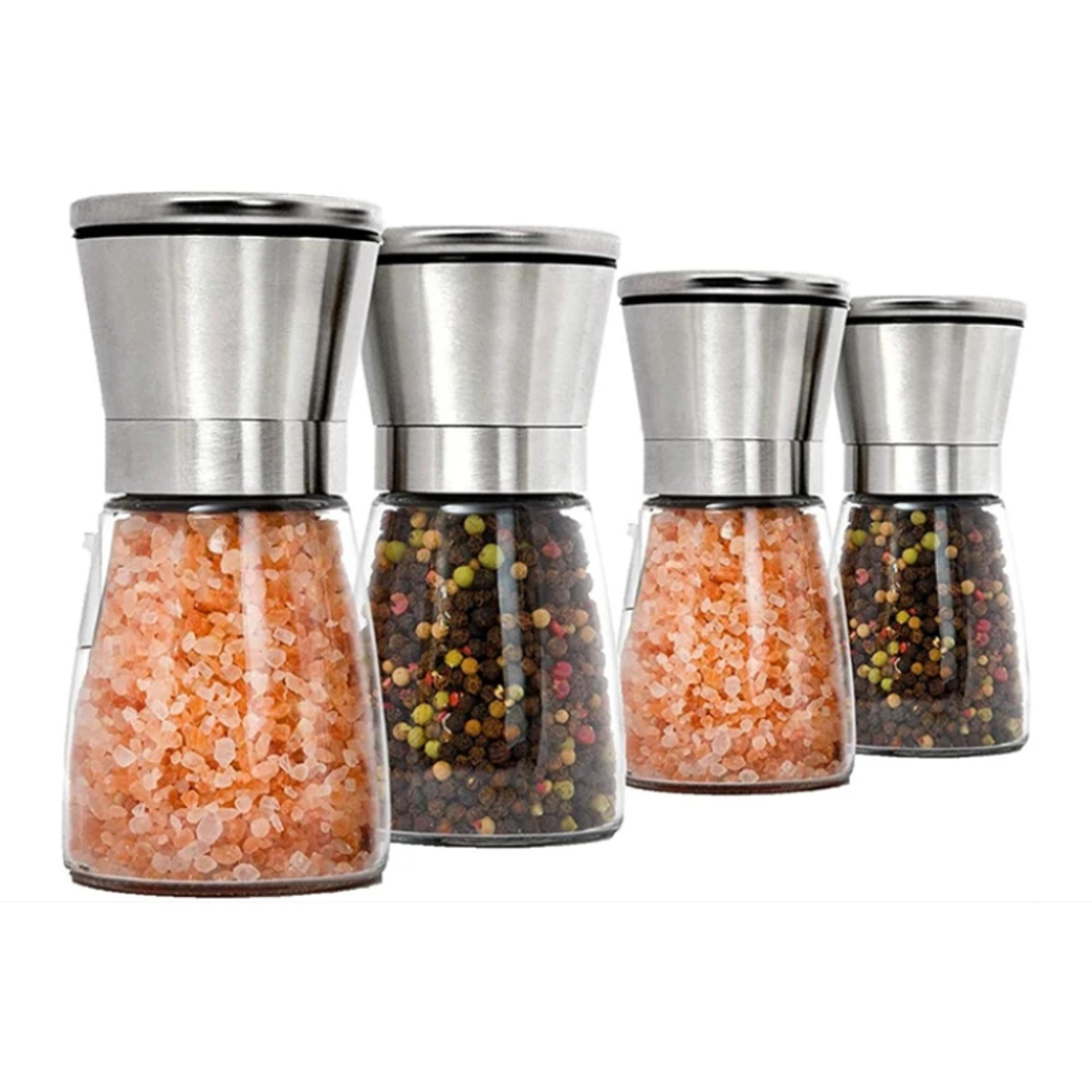 Premium Manual Salt And Pepper Grinder Set Adjustable Stainless Steel Spice Grinder For Kitchen 0