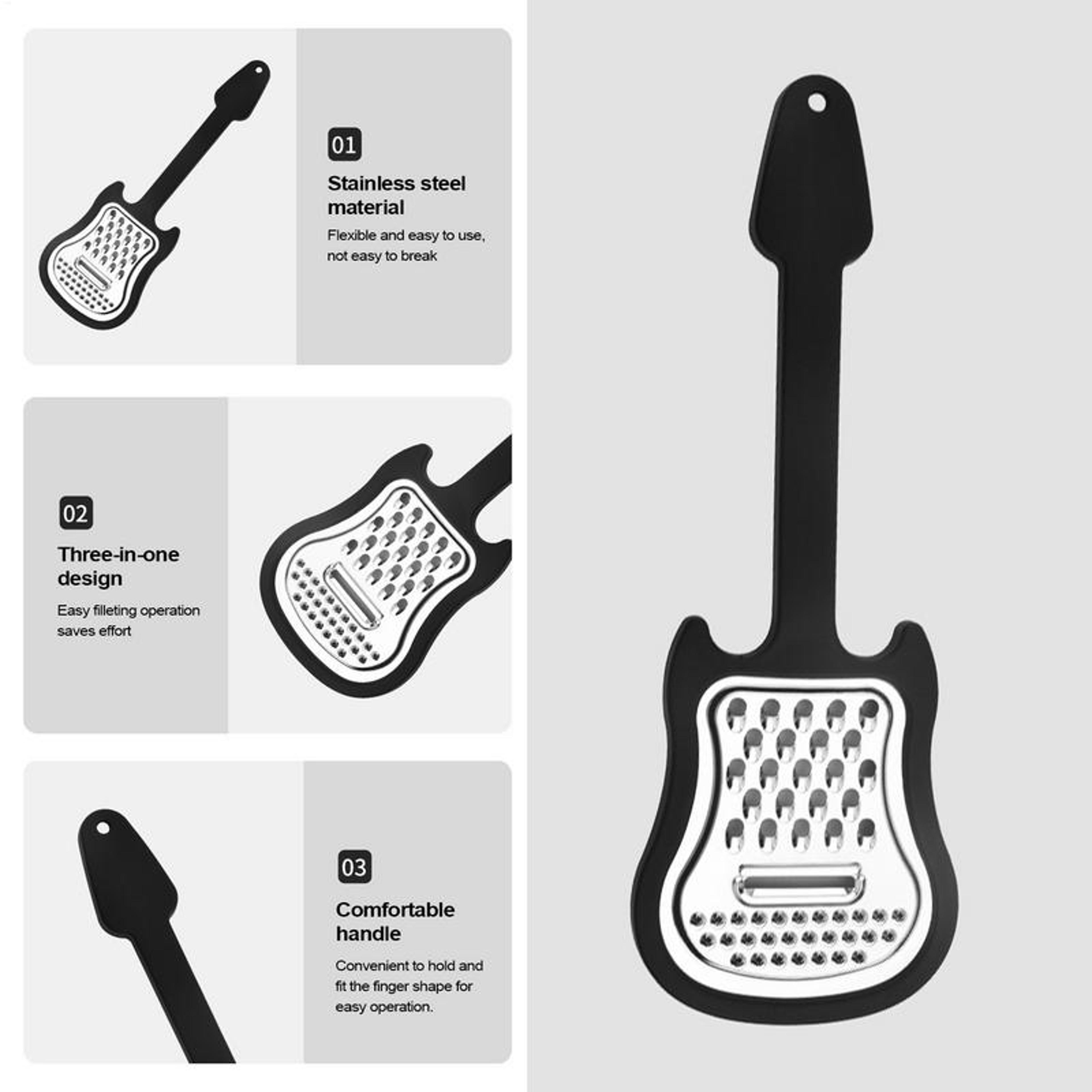 Handheld Guitar Shaped Fruit  Vegetable Grater Peeler 5