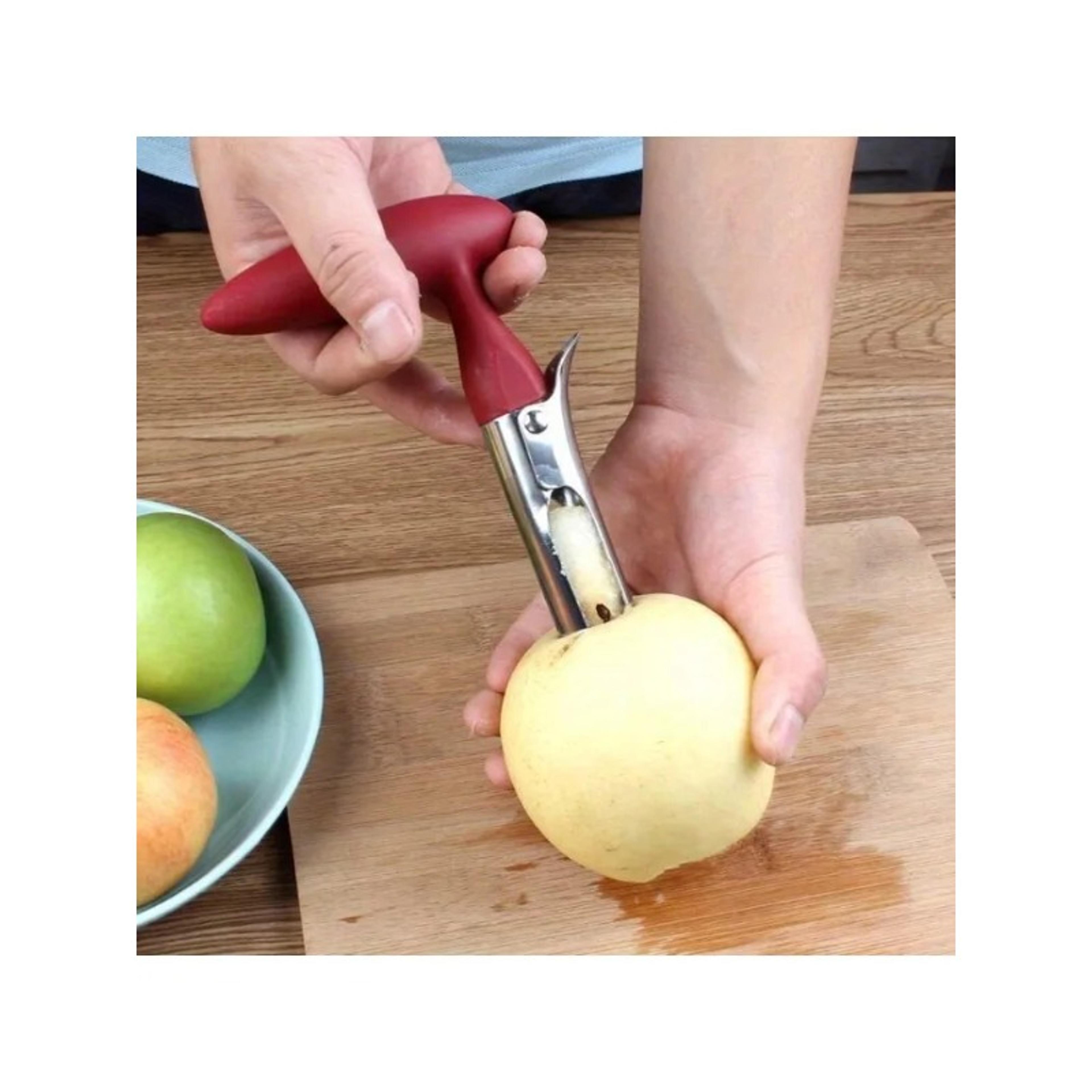 Stainless Steel Apple Corer  Fruit Cutter Tool Easy Apple Core Remover 8