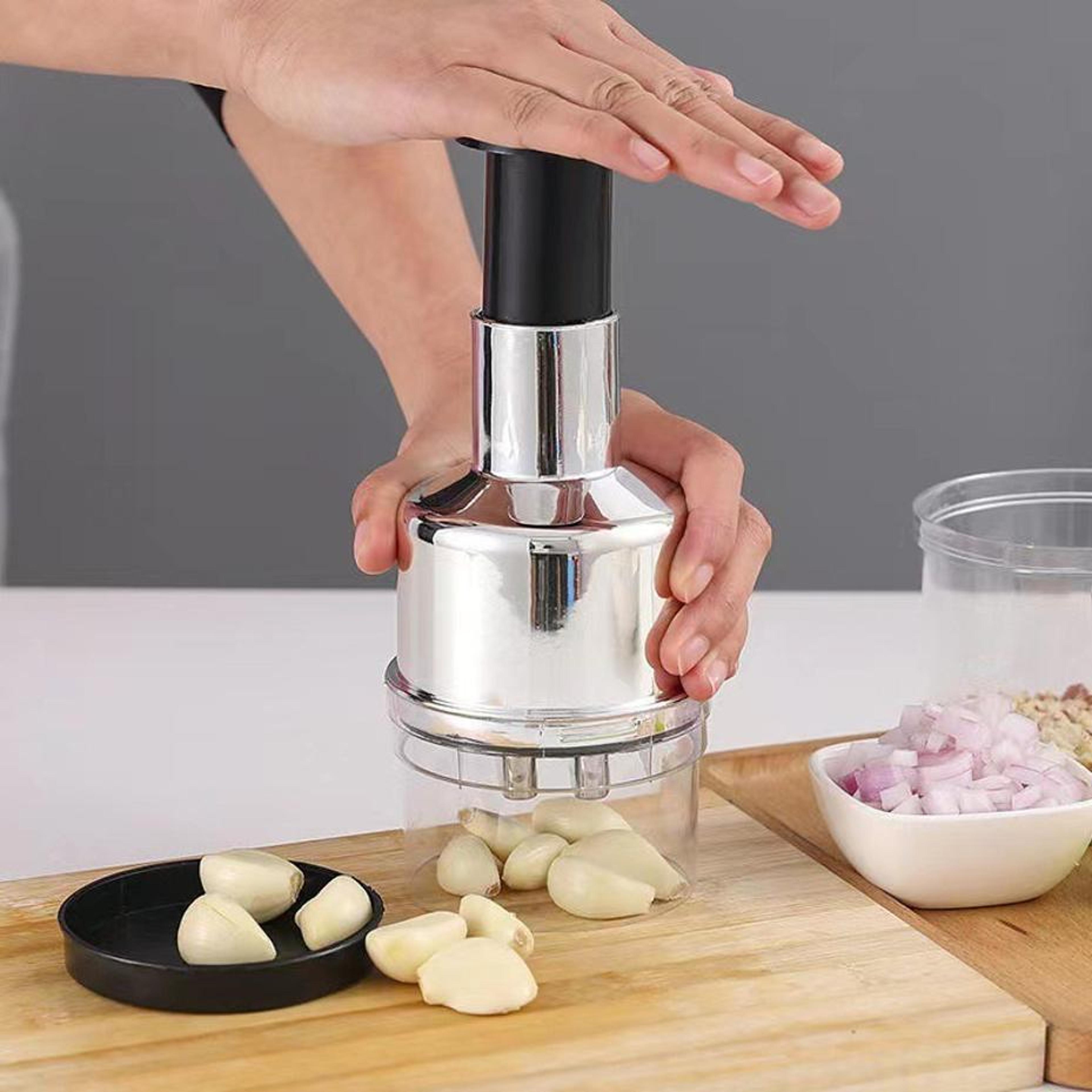 stainless steel garlic & vegetable chopper mincer dicer tool