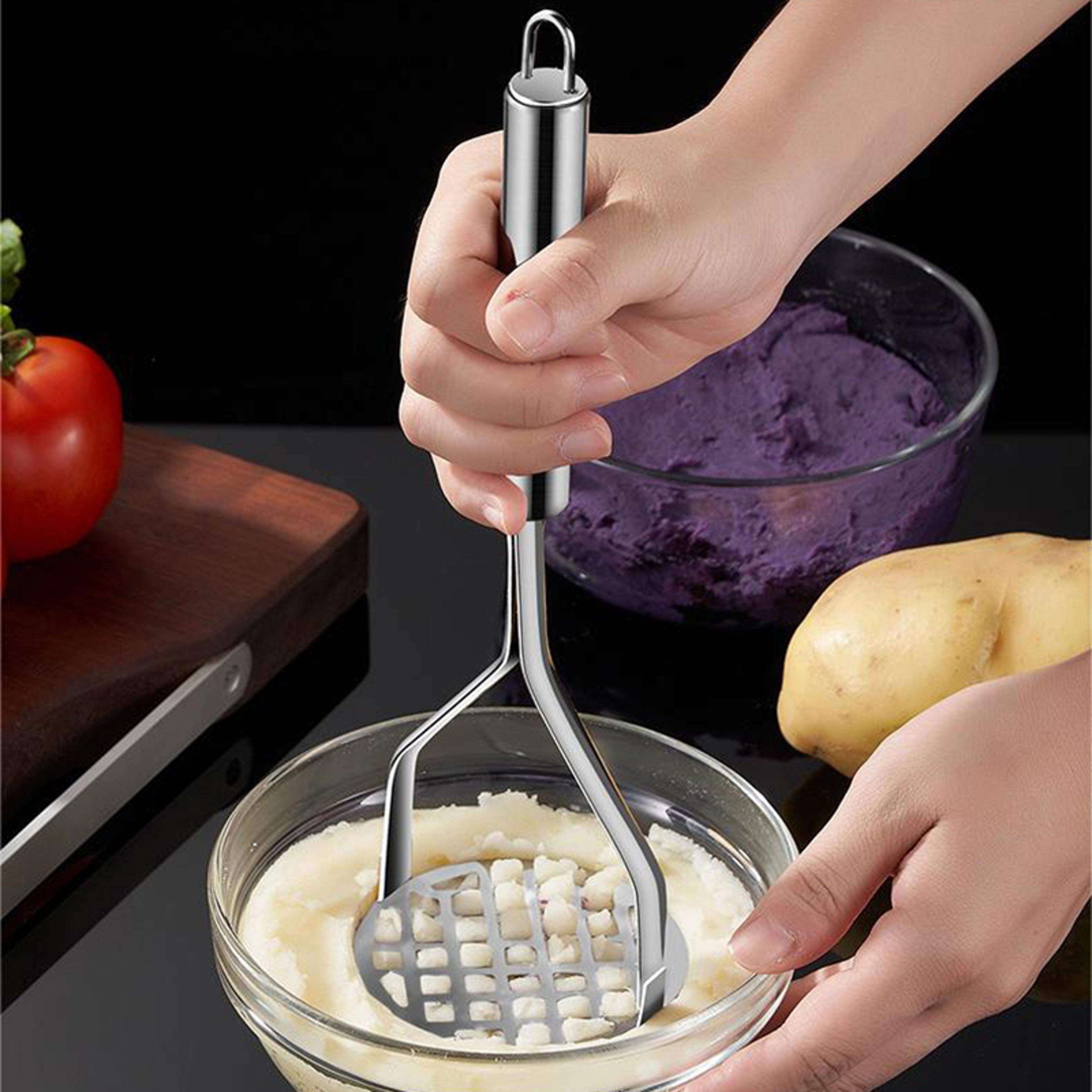Premium Stainless Steel Potato Masher  Fruit Press Multi Functional Kitchen Tool 5