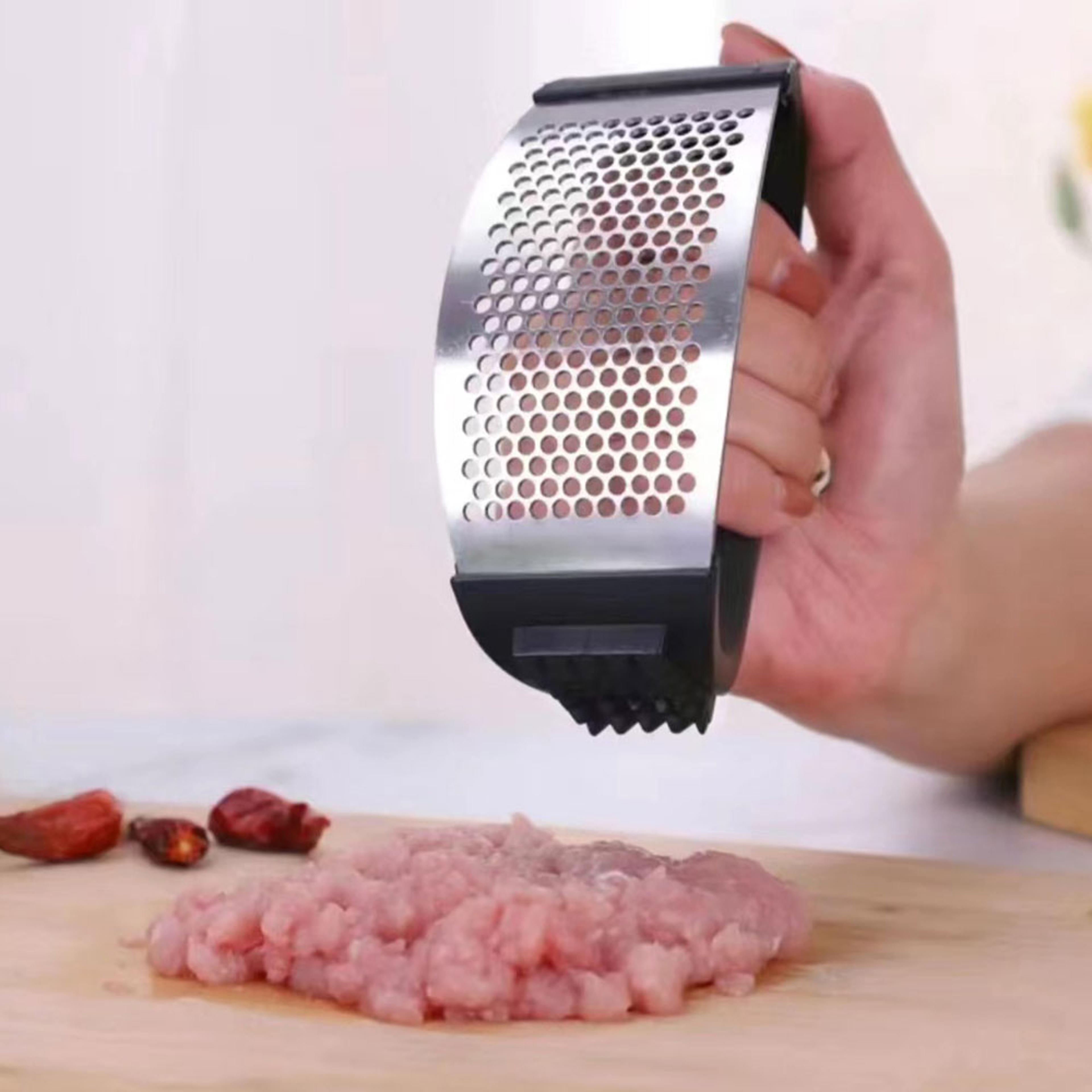 premium stainless steel garlic press & rocker easy kitchen garlic mincer