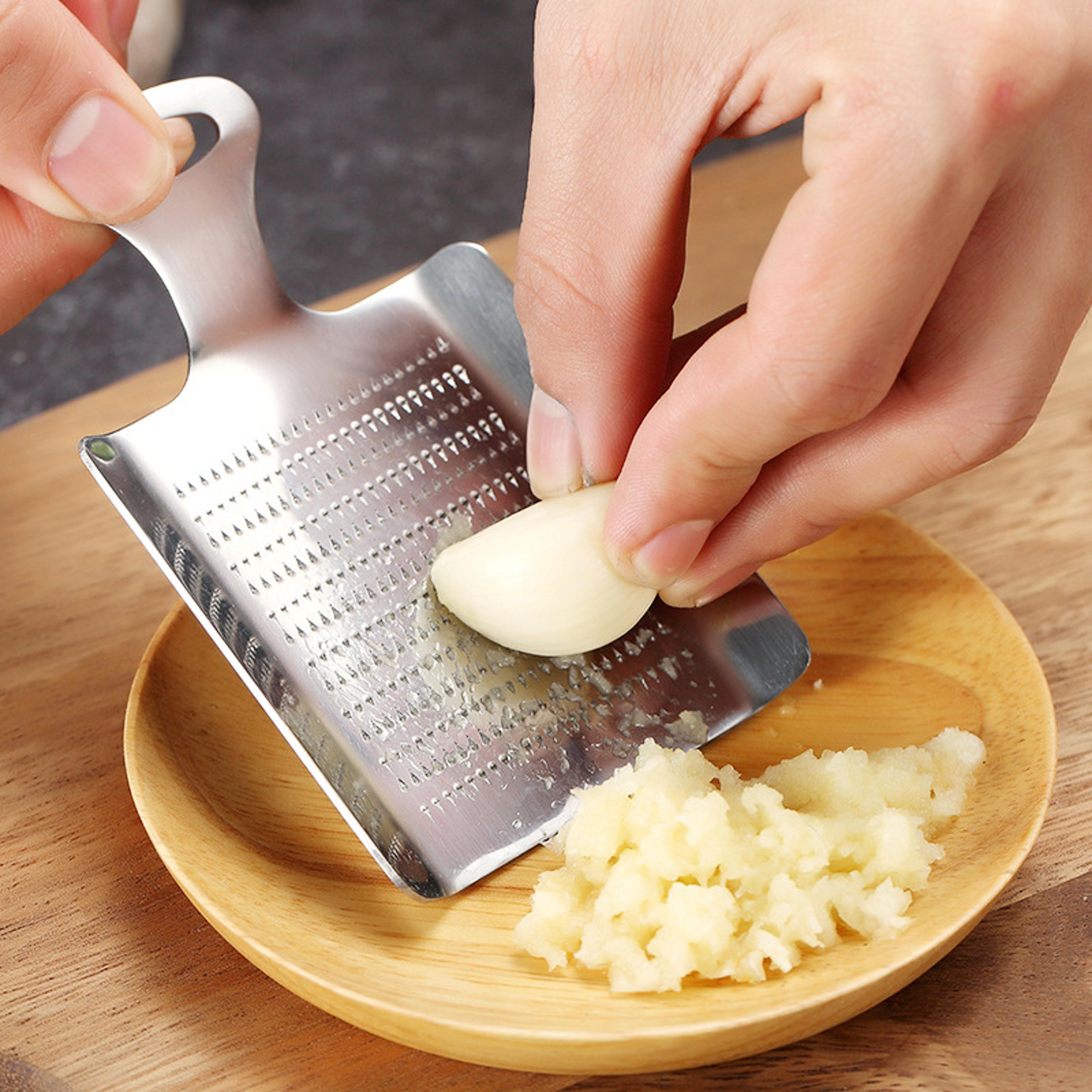 garlic press & ginger grater tool with wasabi crusher handle