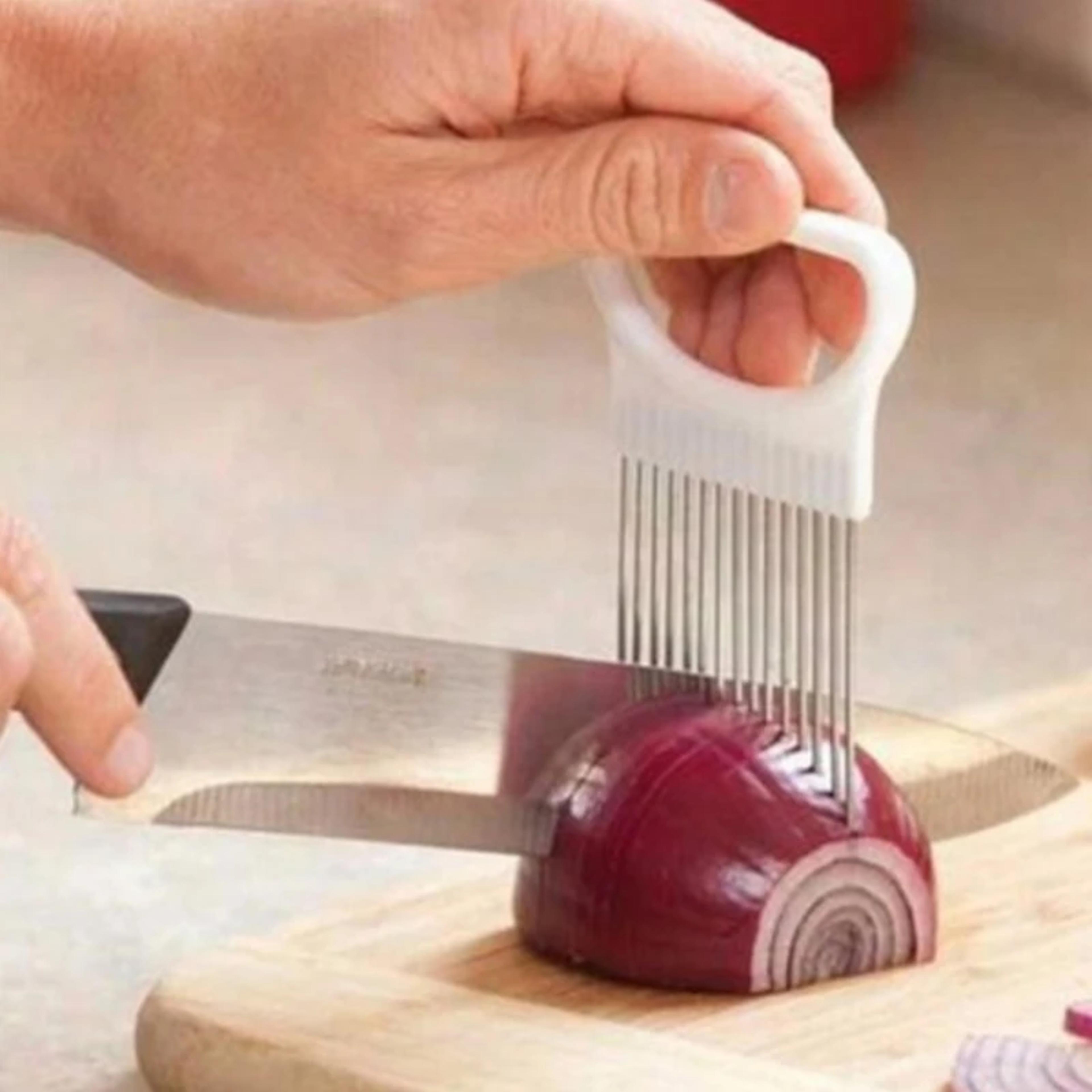 Onion Slicer  Vegetable Cutter With Safe Tomato Holder 1