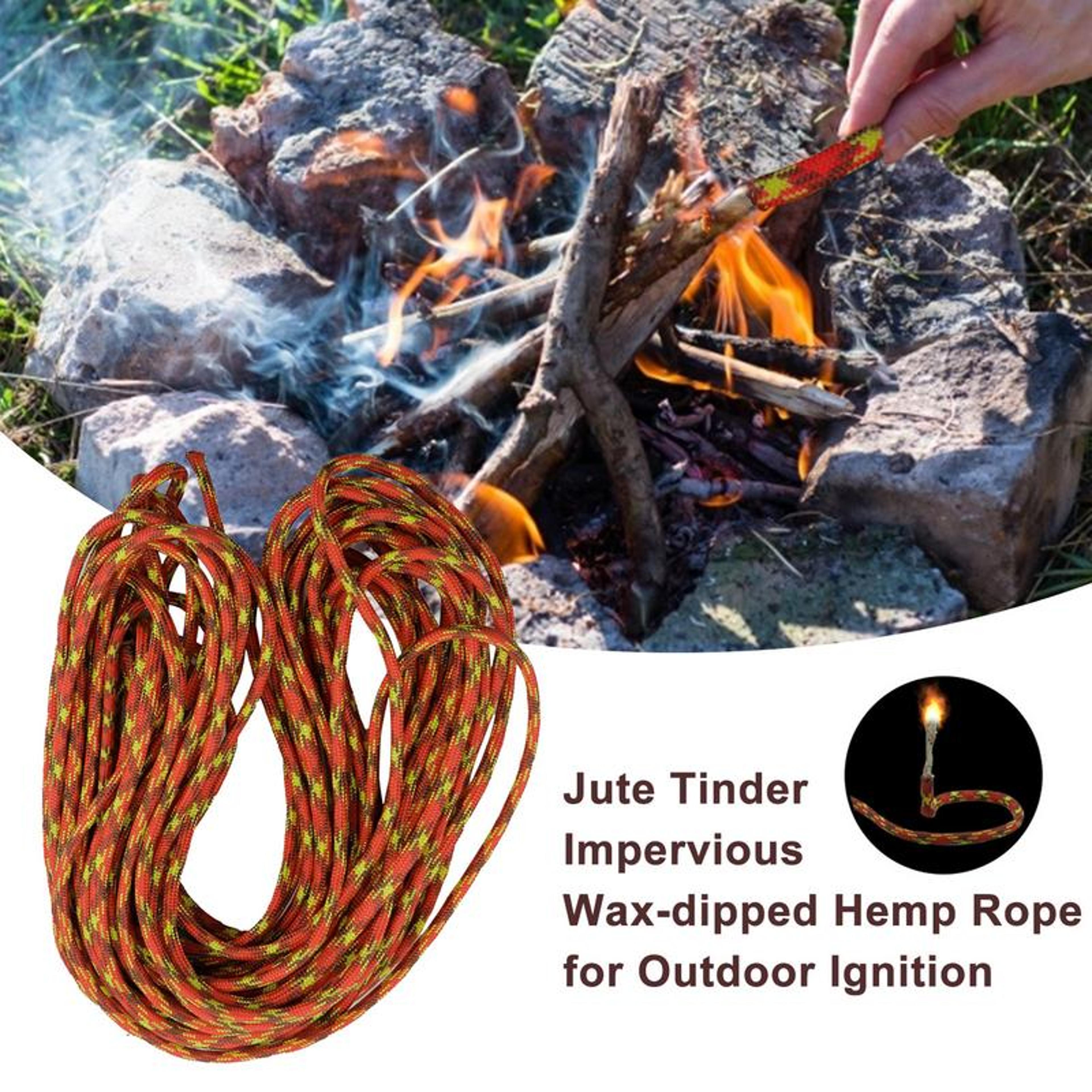 Wax Dipped Tinder Rope Ultimate Camping Fire Starter  Survival Fire Rope 5