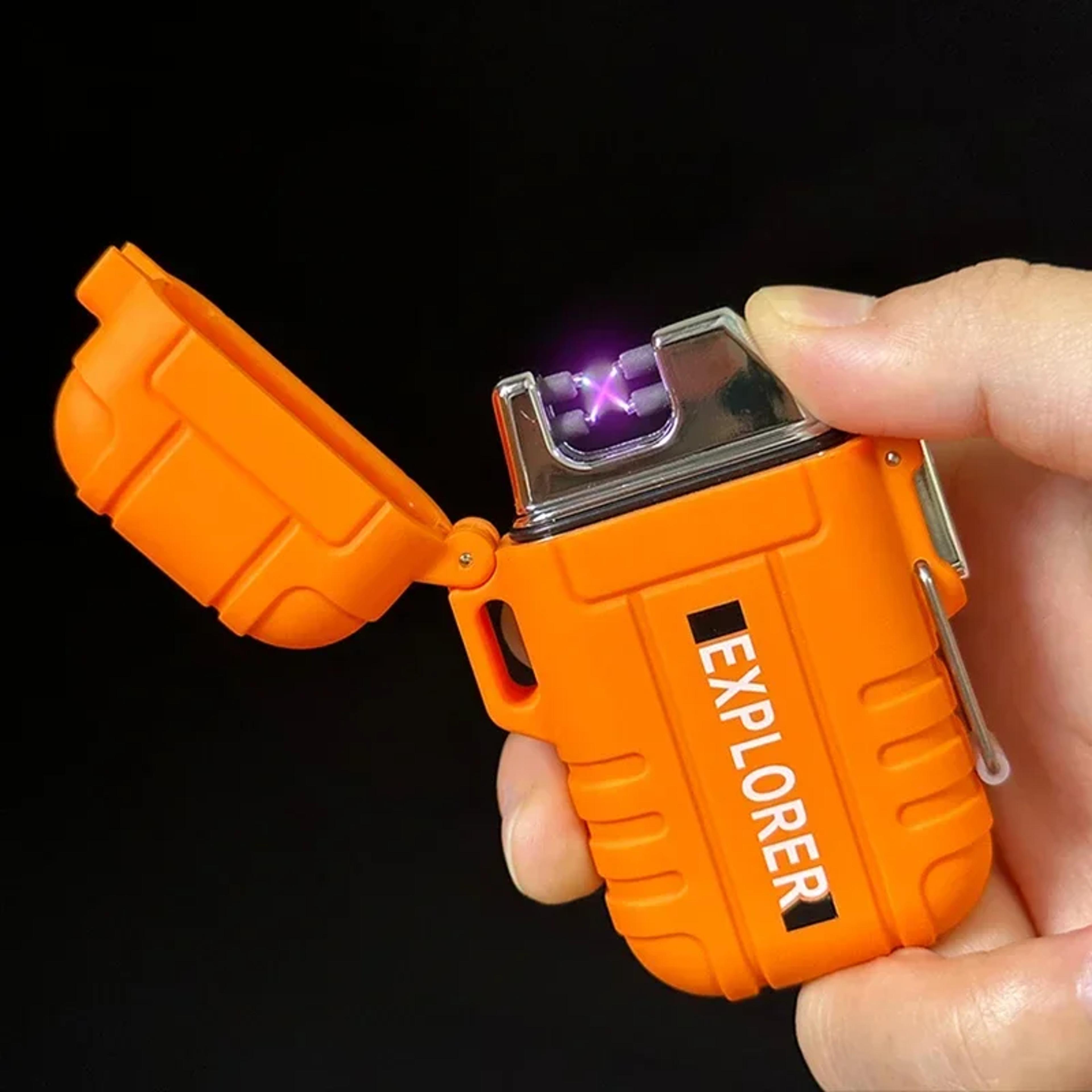 Windproof Dual Arc Plasma Lighter USB Rechargeable  Waterproof 1