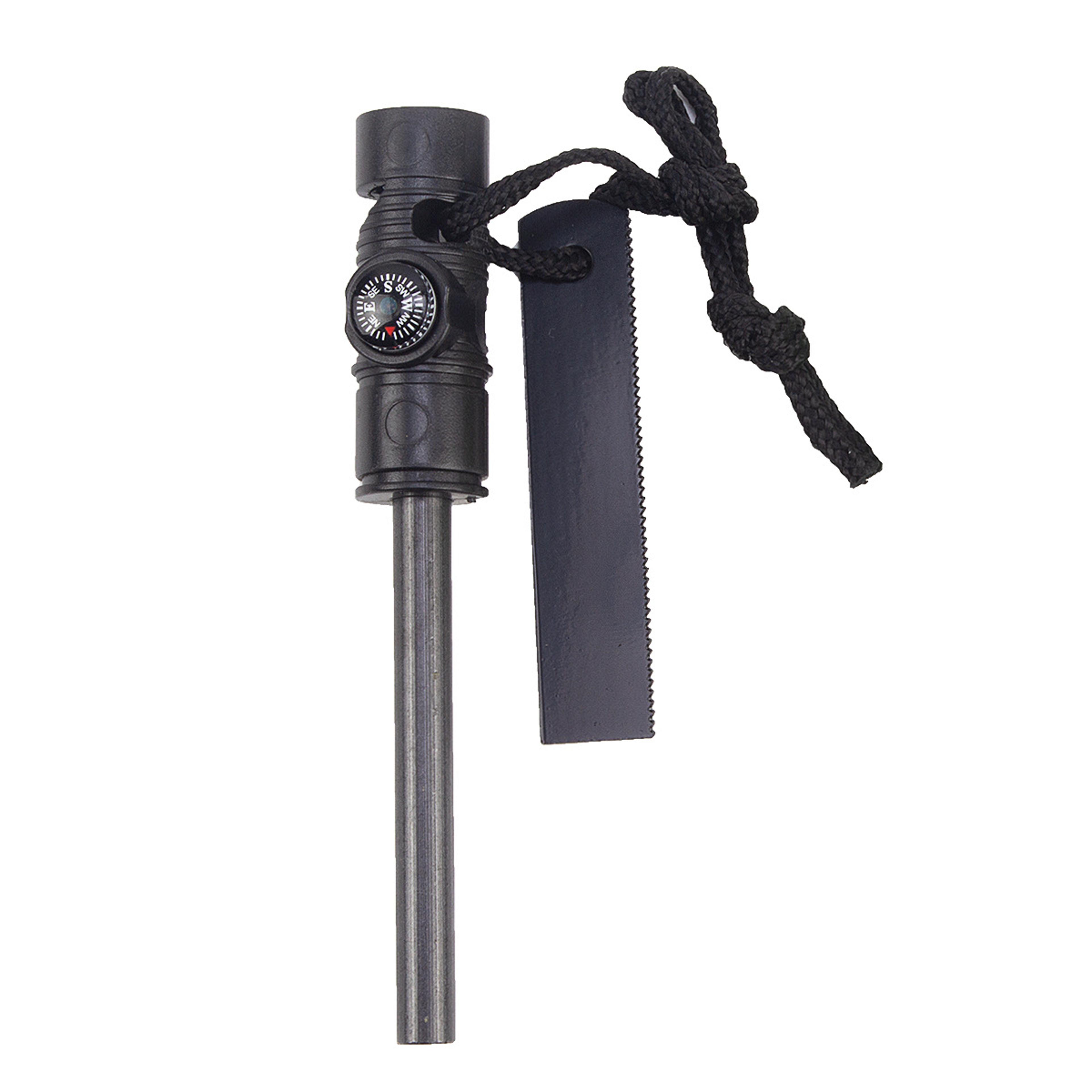 Ultimate Survival Magnesium Fire Starter With Whistle Outdoor Camping Essential 5