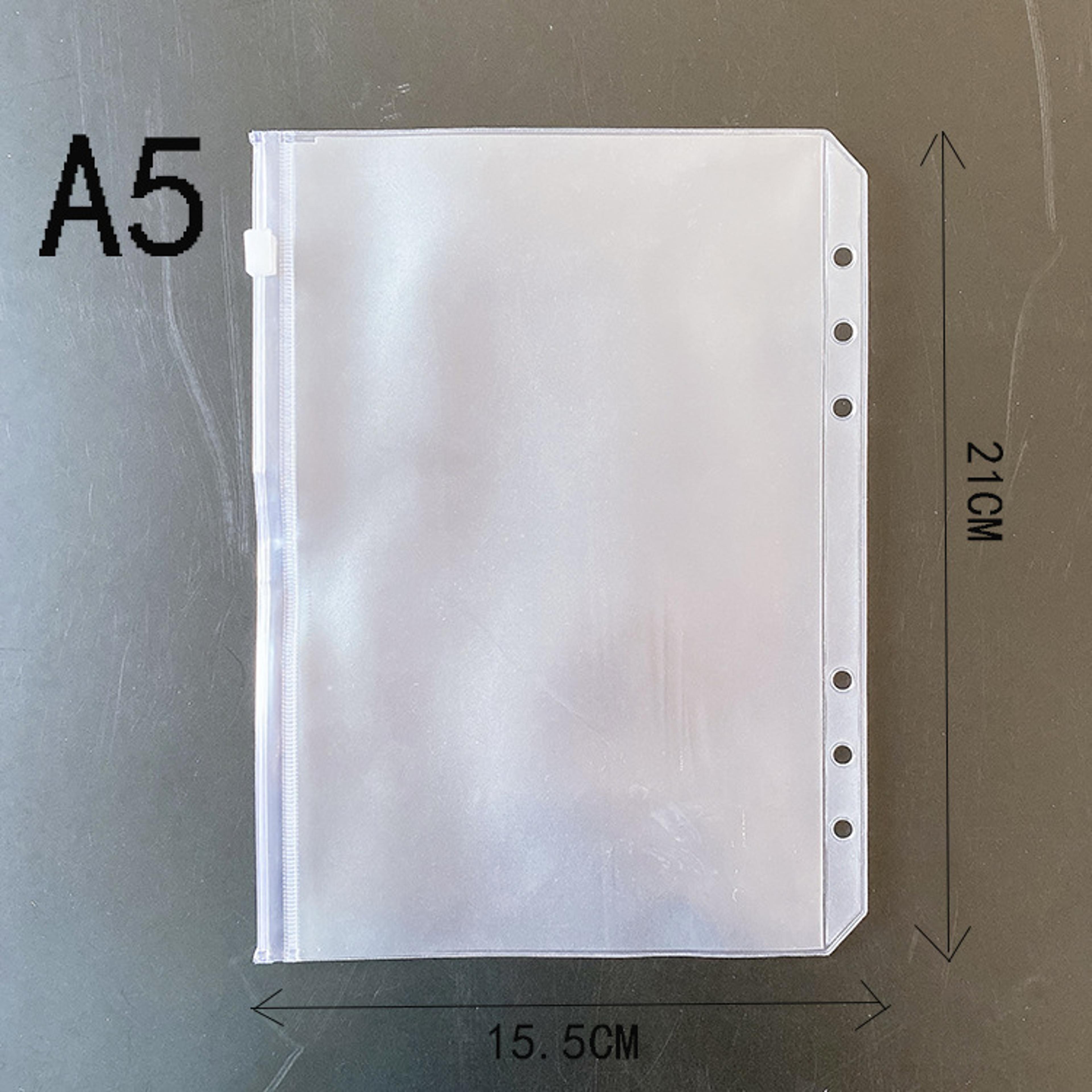 Clear Zipper Folders  Binder Pockets Waterproof PVC Document Pouch For Notebook Organization 4
