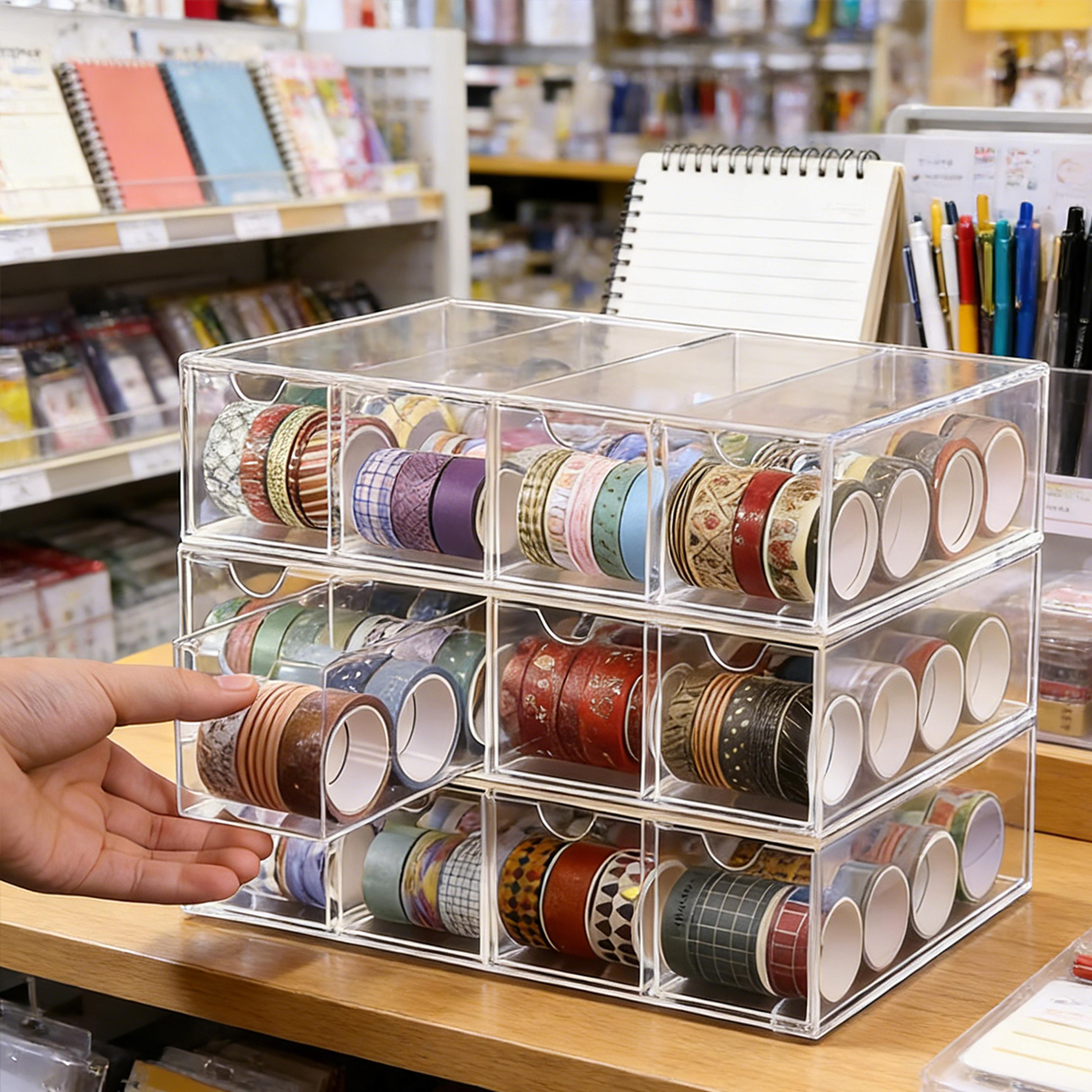 Clear Acrylic Drawer Organizer Desktop Storage Box Stackable Desk Organizer  Stationery Organizer 4