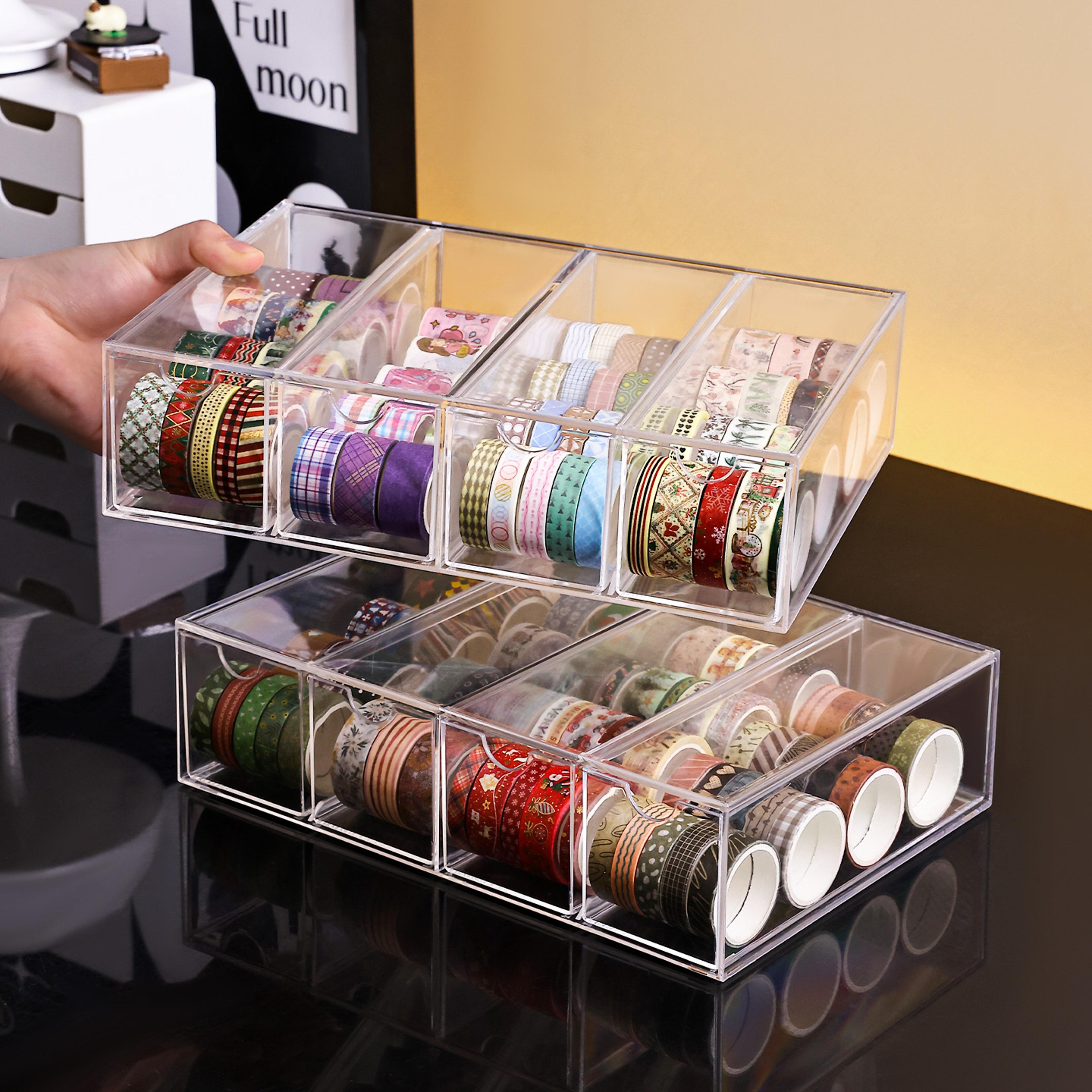 Clear Acrylic Drawer Organizer Desktop Storage Box Stackable Desk Organizer  Stationery Organizer 2