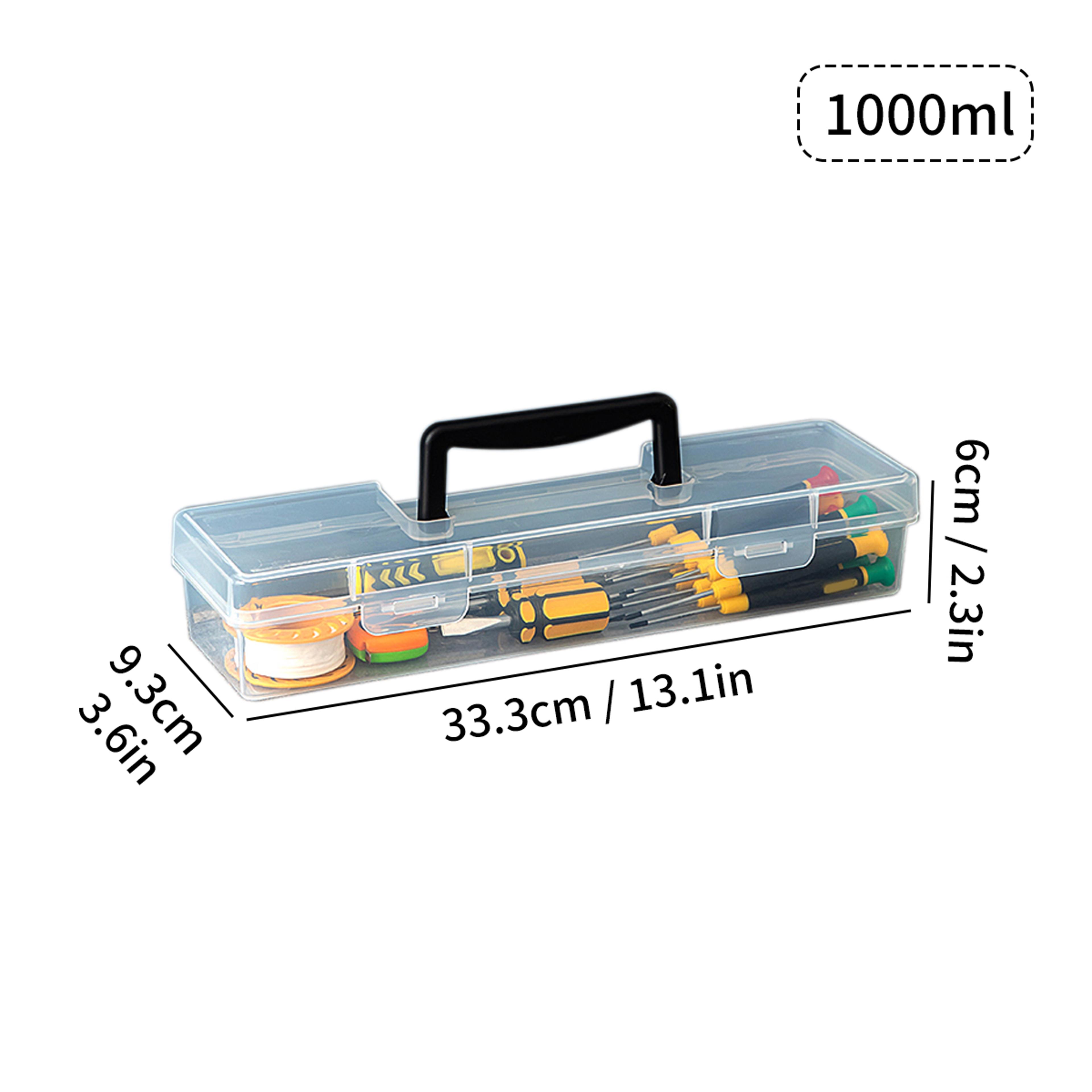 Transparent Portable Toolbox Organizer Large Capacity Durable Plastic Tool Storage Box 5