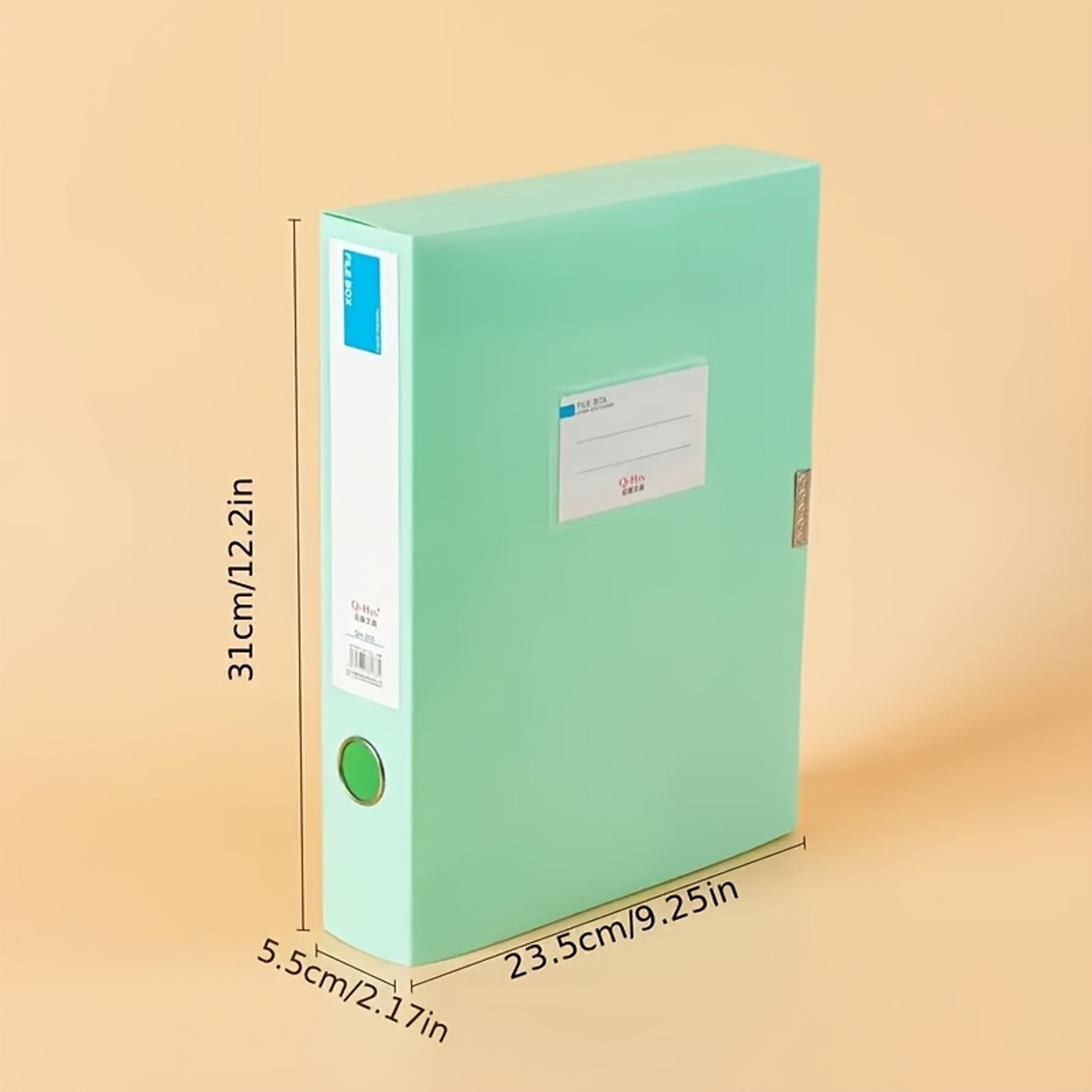Vertical Large Capacity File Storage Box With Tabs Durable PP Office Organizer 6