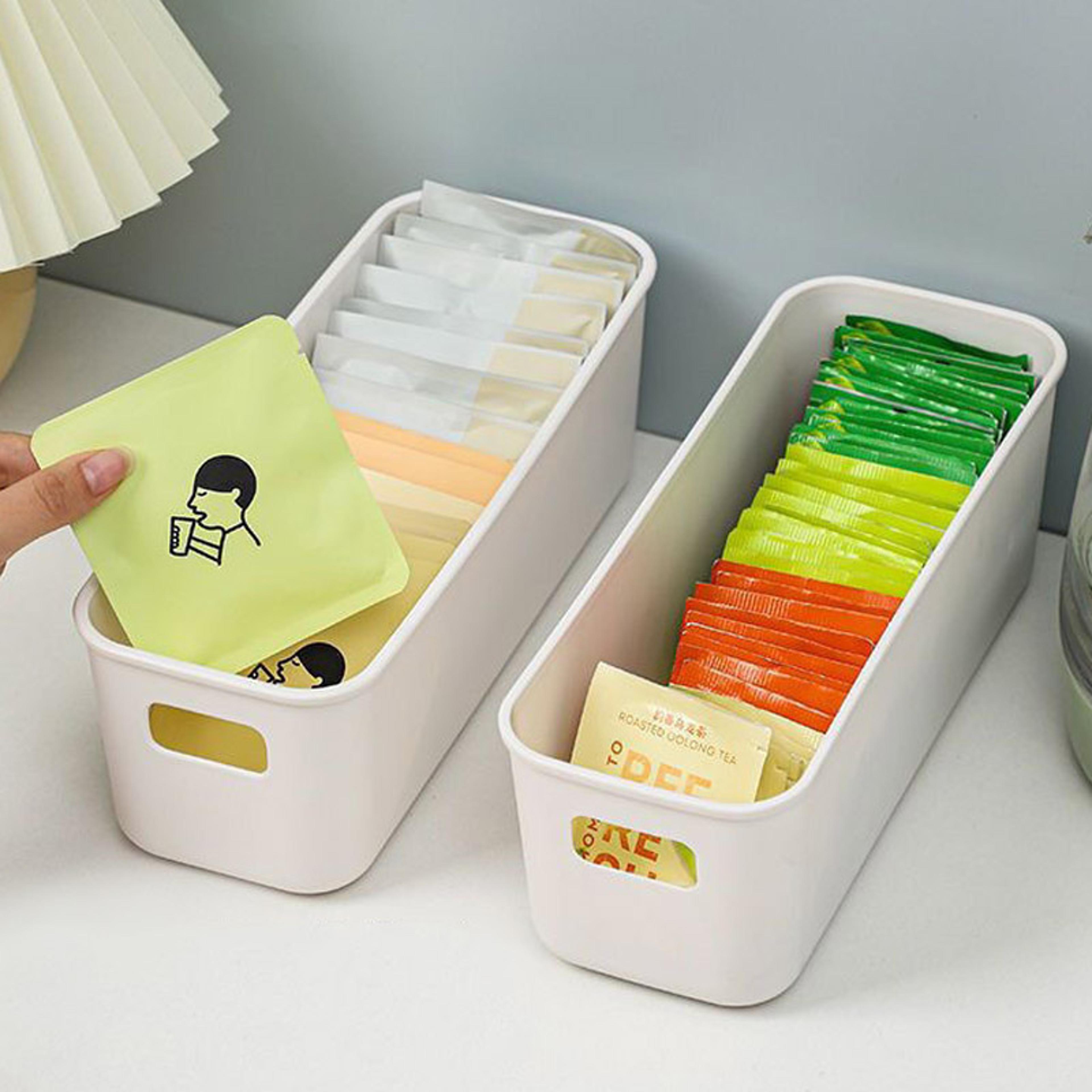 Stackable Storage Organizer Bins For Kitchen Fridge  Desktop Multi Purpose Drawer Box Set 6