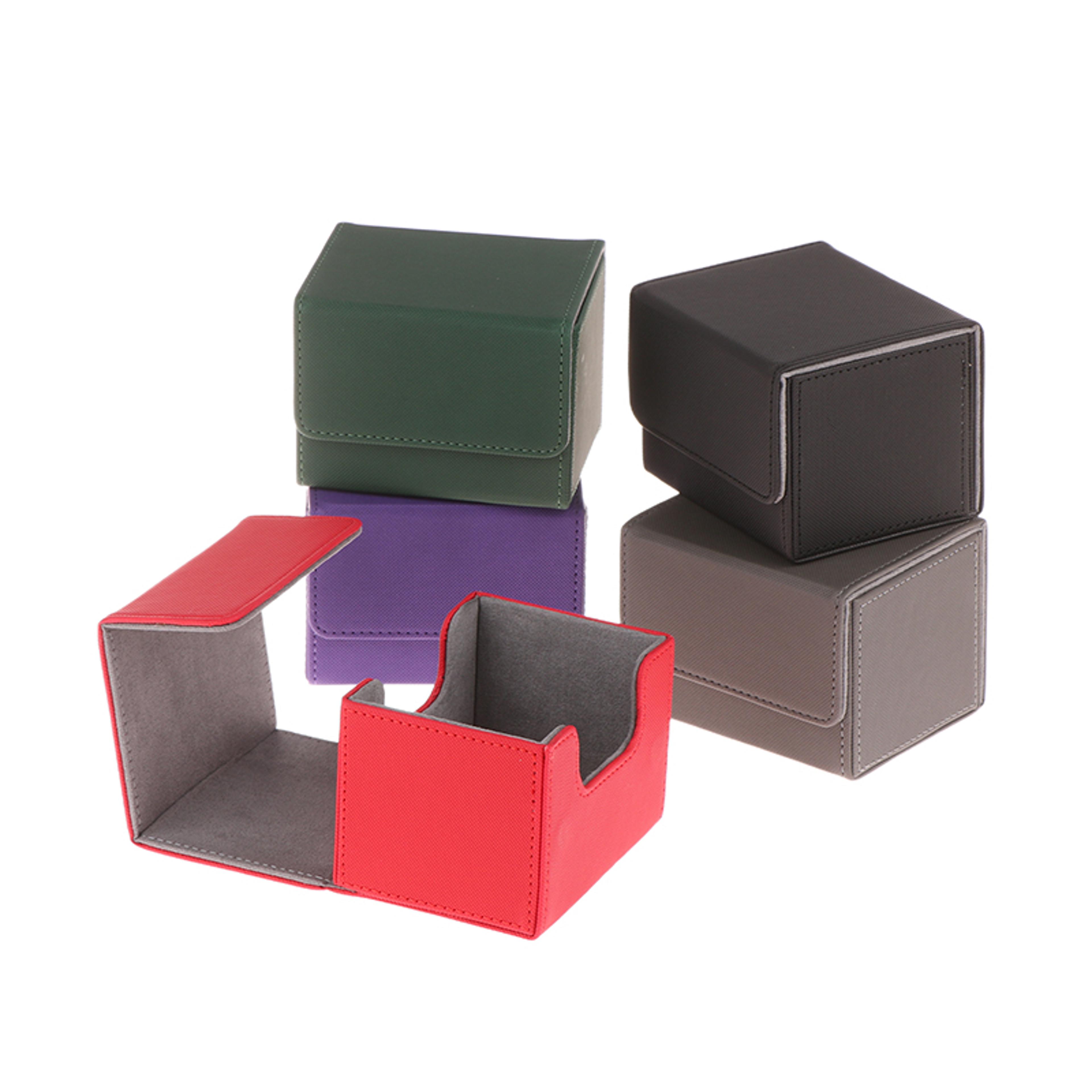 Premium PU Leather Trading Card Storage Box Portable Card Organizer Case 0