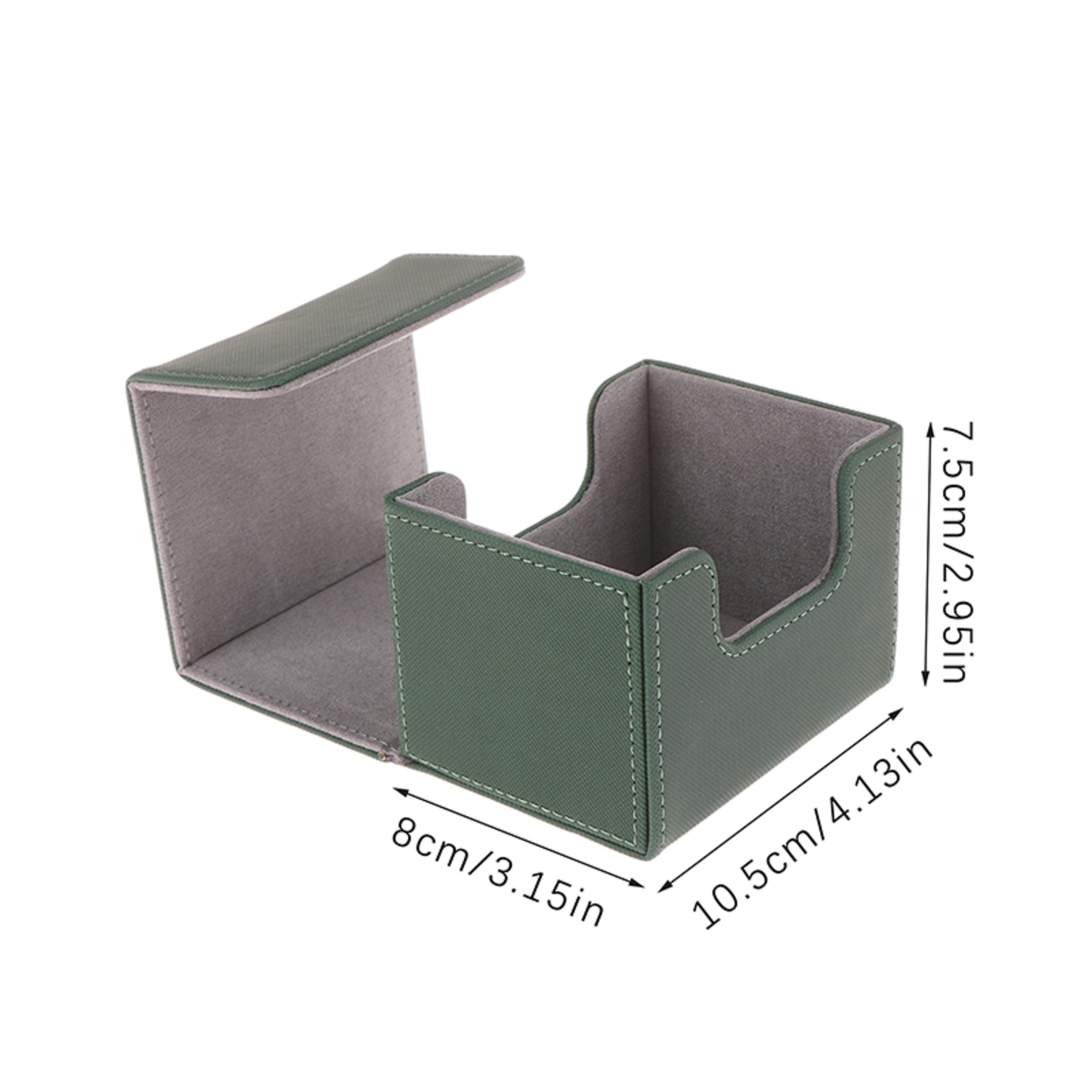 Premium PU Leather Trading Card Storage Box Portable Card Organizer Case 6