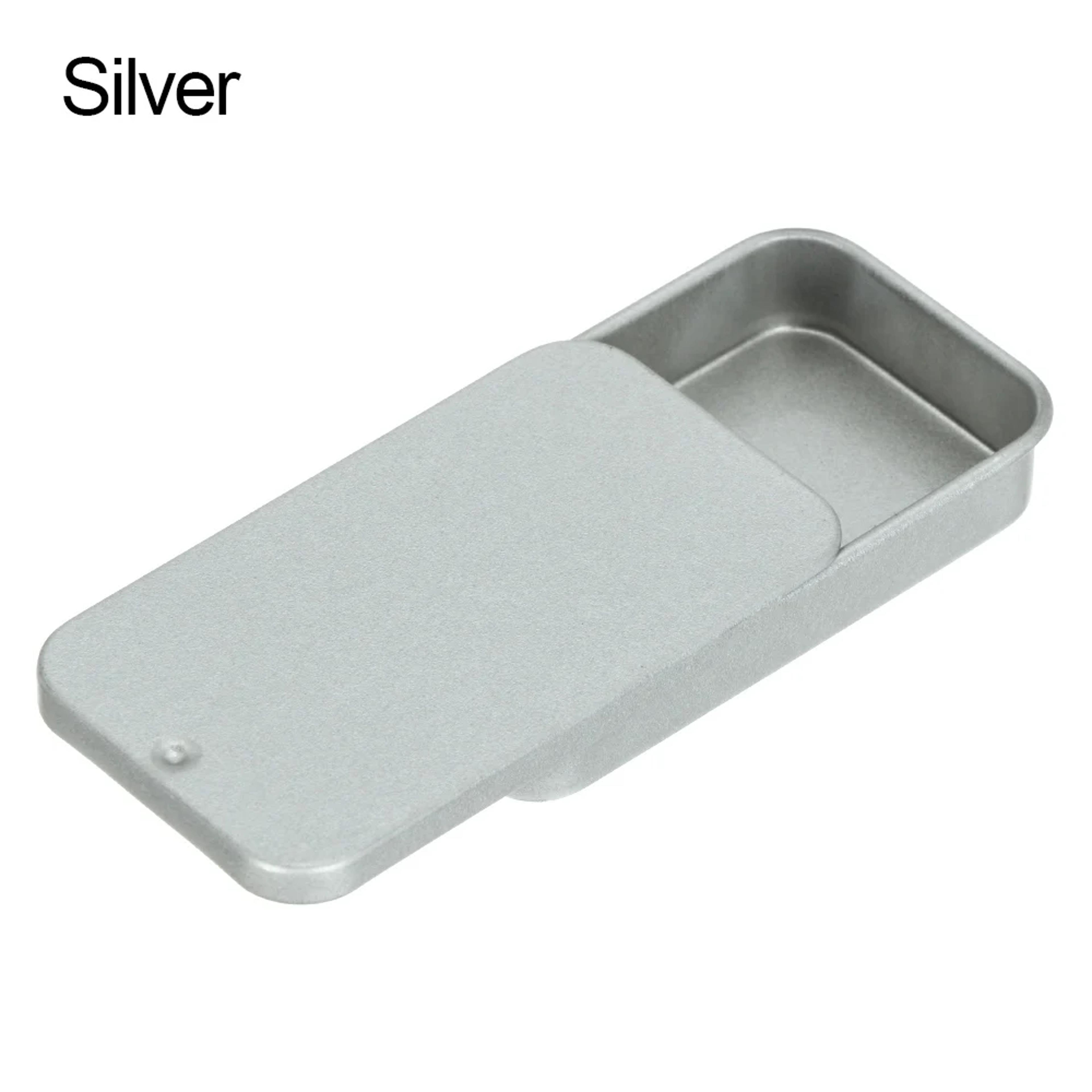 Premium Mini Rectangular Hinged Tin Box Small Metal Storage Container 6