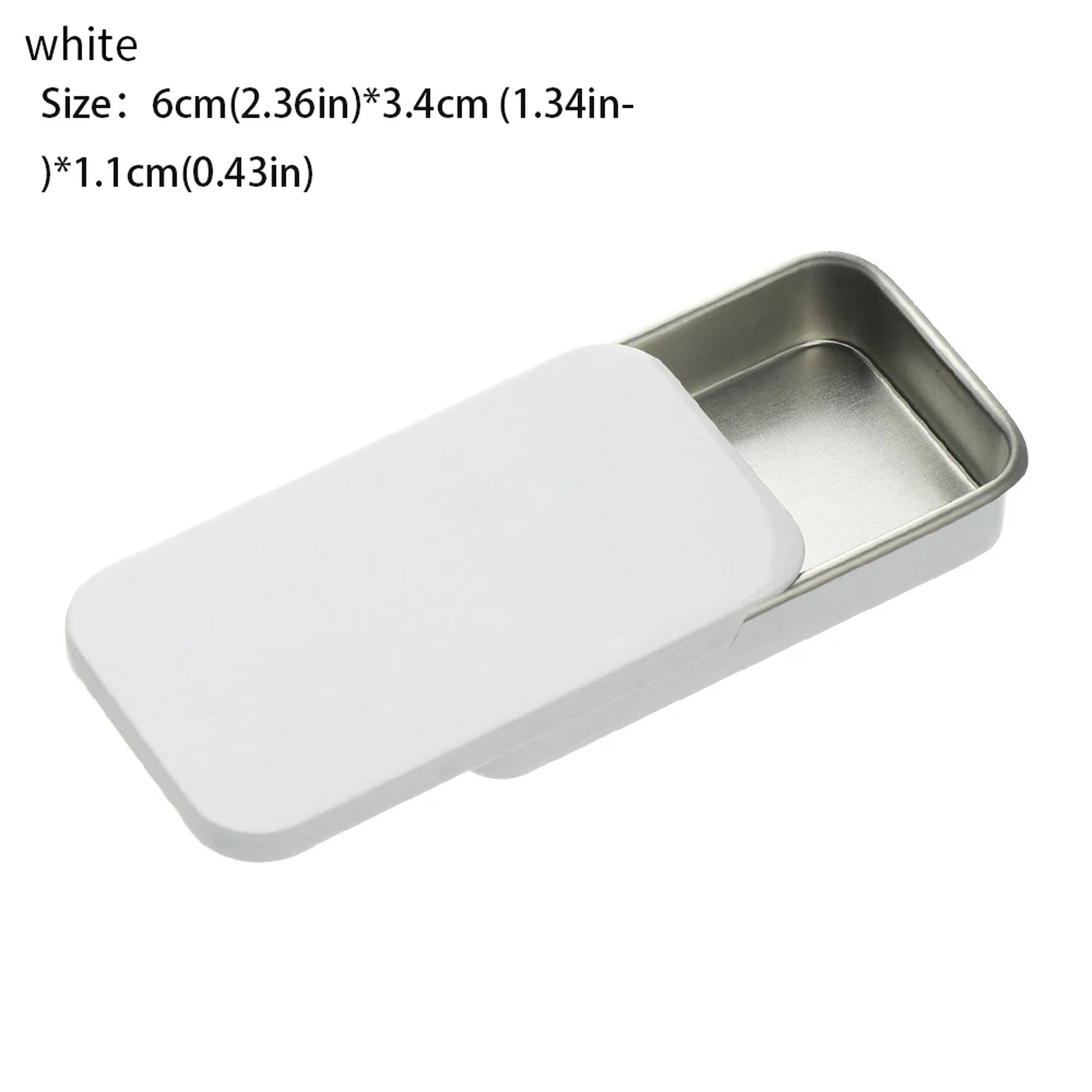Premium Mini Rectangular Hinged Tin Box Small Metal Storage Container 3
