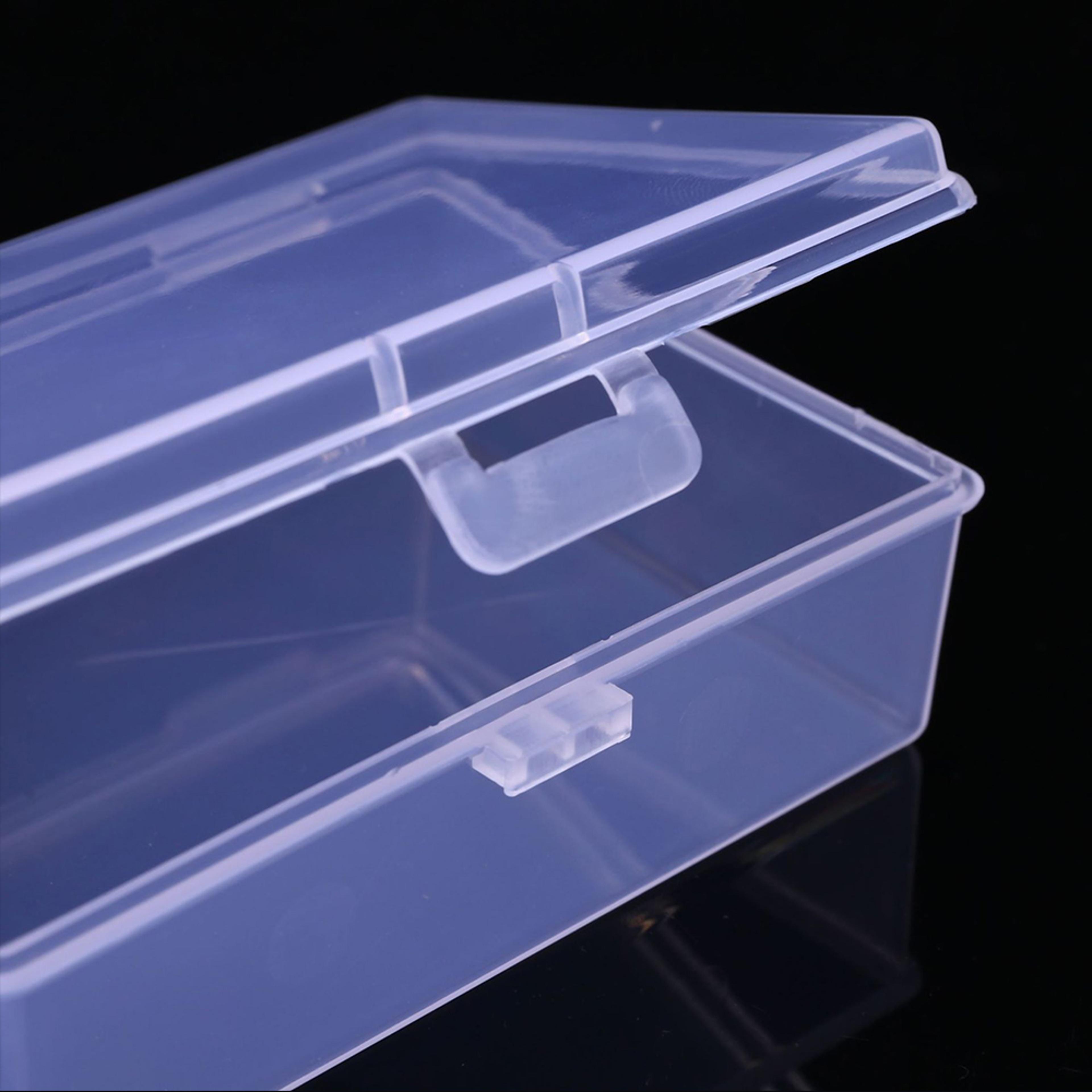 Mini Clear Plastic Storage Box For Jewelry  ID Cards Dustproof Organizer 3