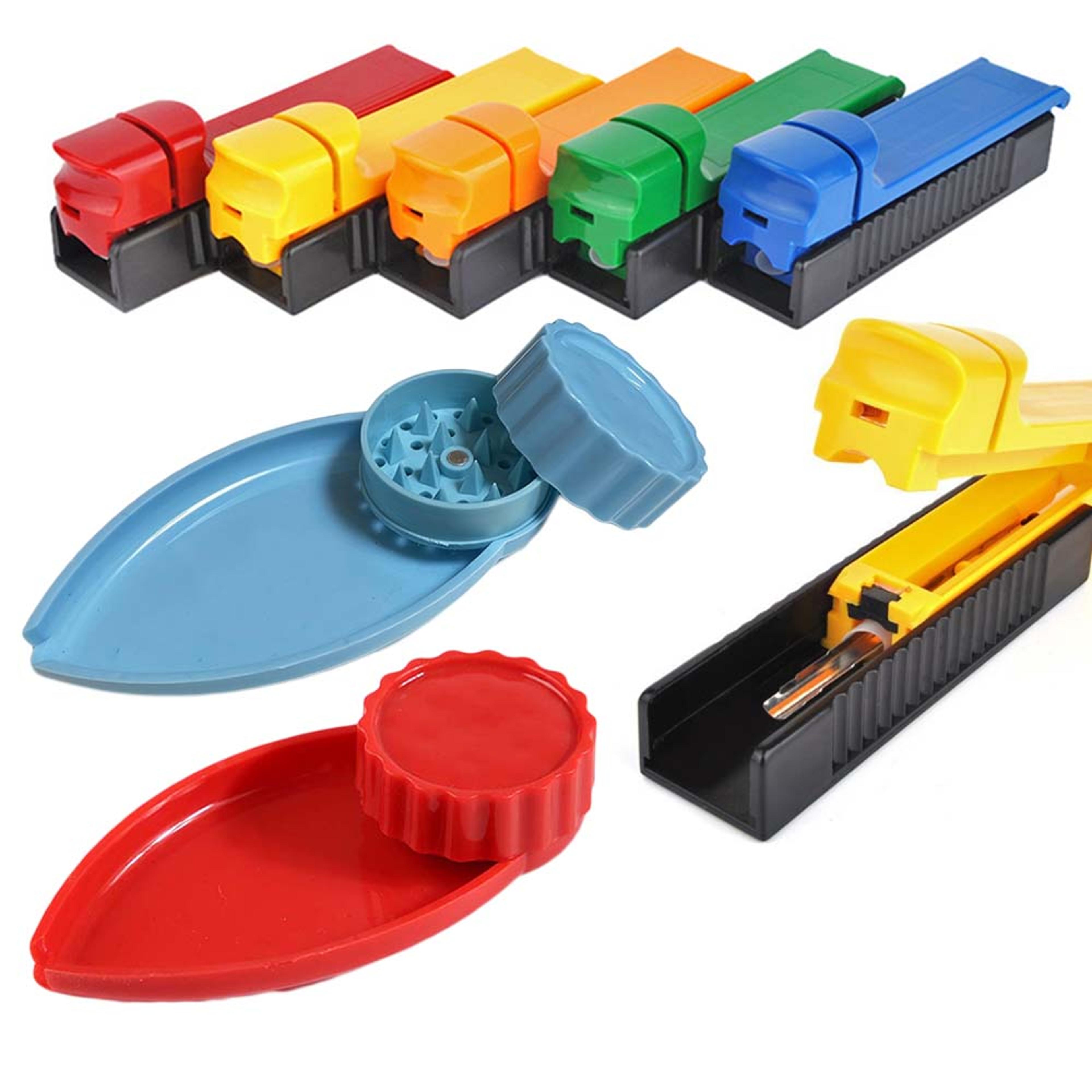 ship shaped manual tobacco grinder & cigarette cutter