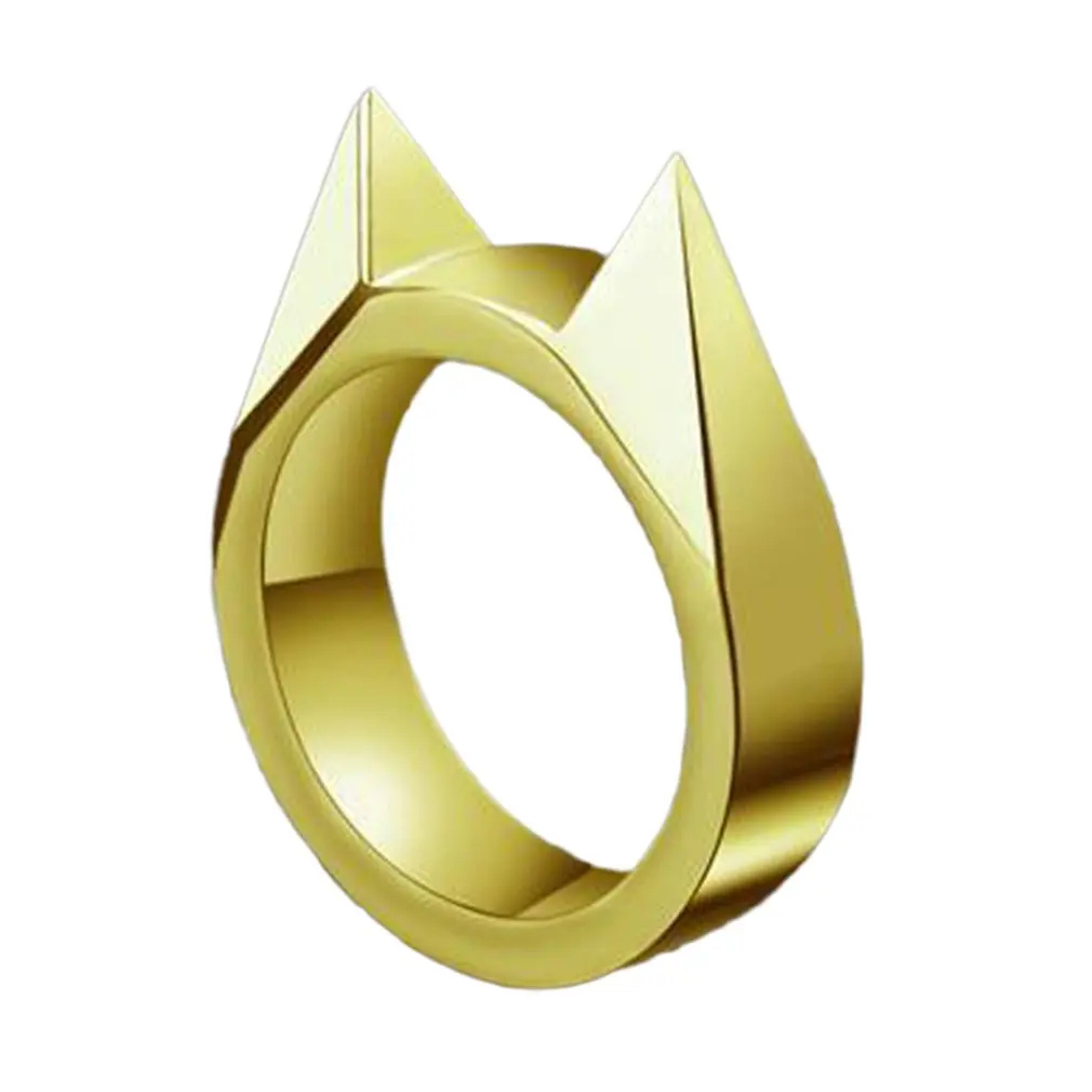 Cats Ear Self Defense Ring Durable Metal Survival  Safety Ring 5