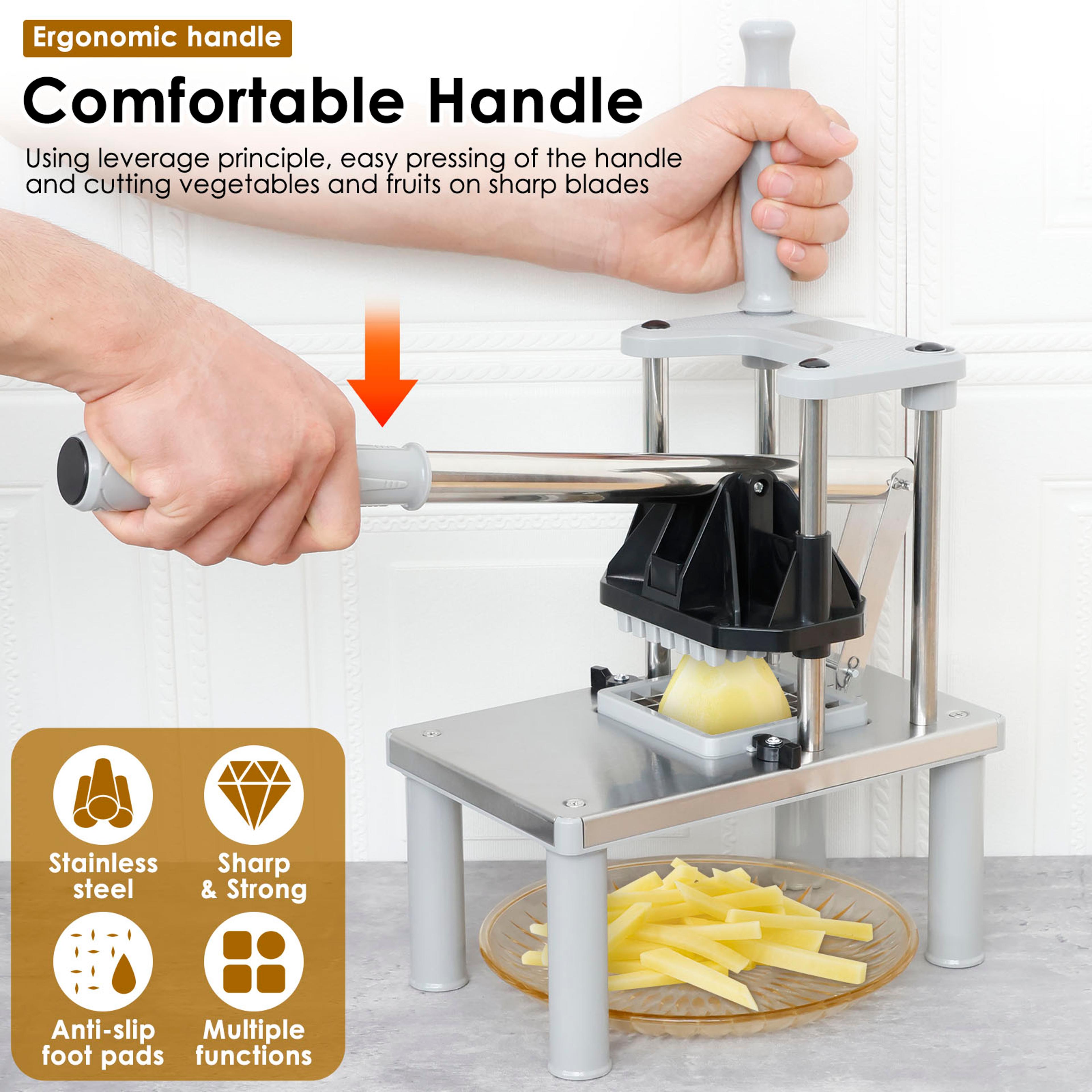 Stainless Steel French Fry Cutter  Vegetable Chopper With Replacement Blades 3