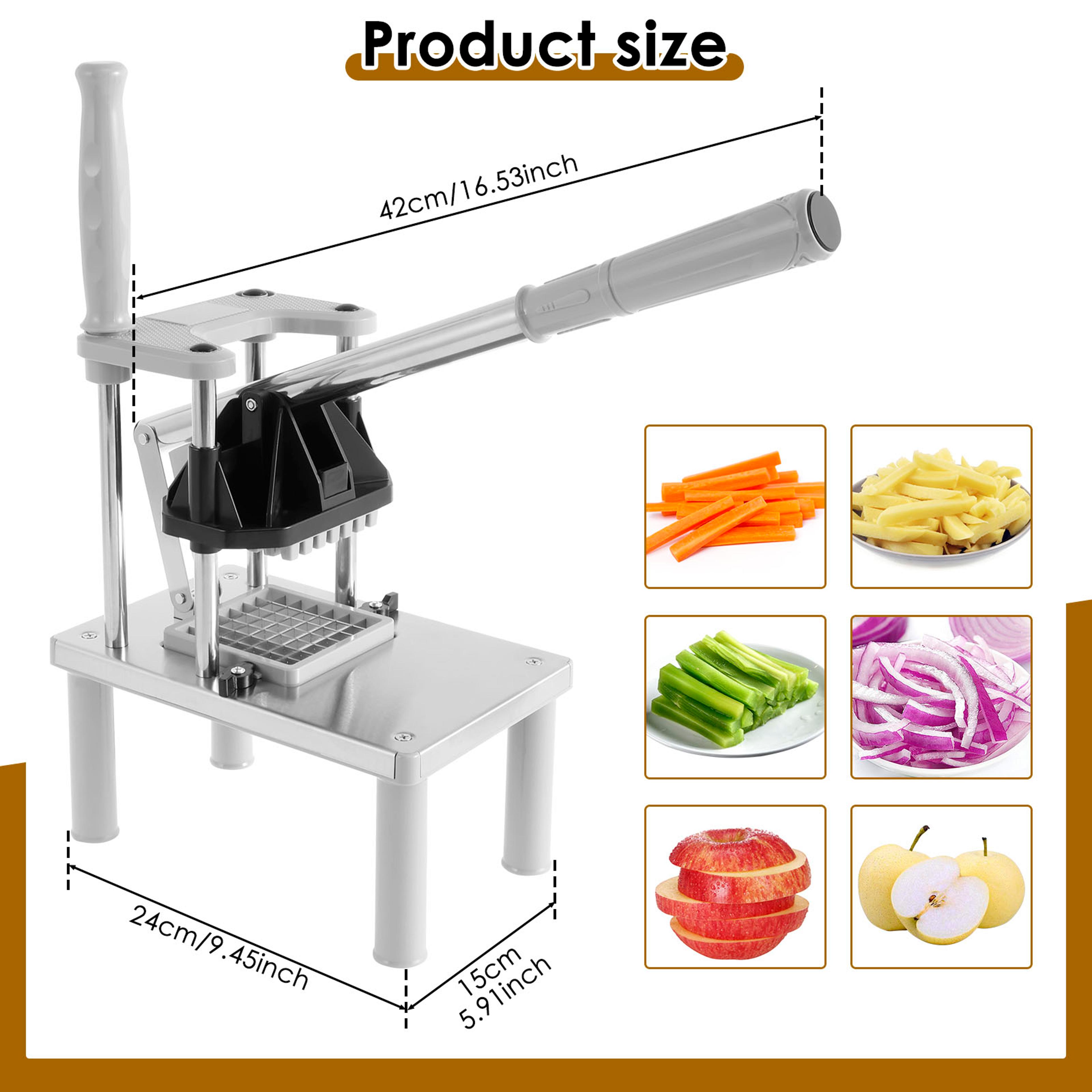 Stainless Steel French Fry Cutter  Vegetable Chopper With Replacement Blades 4