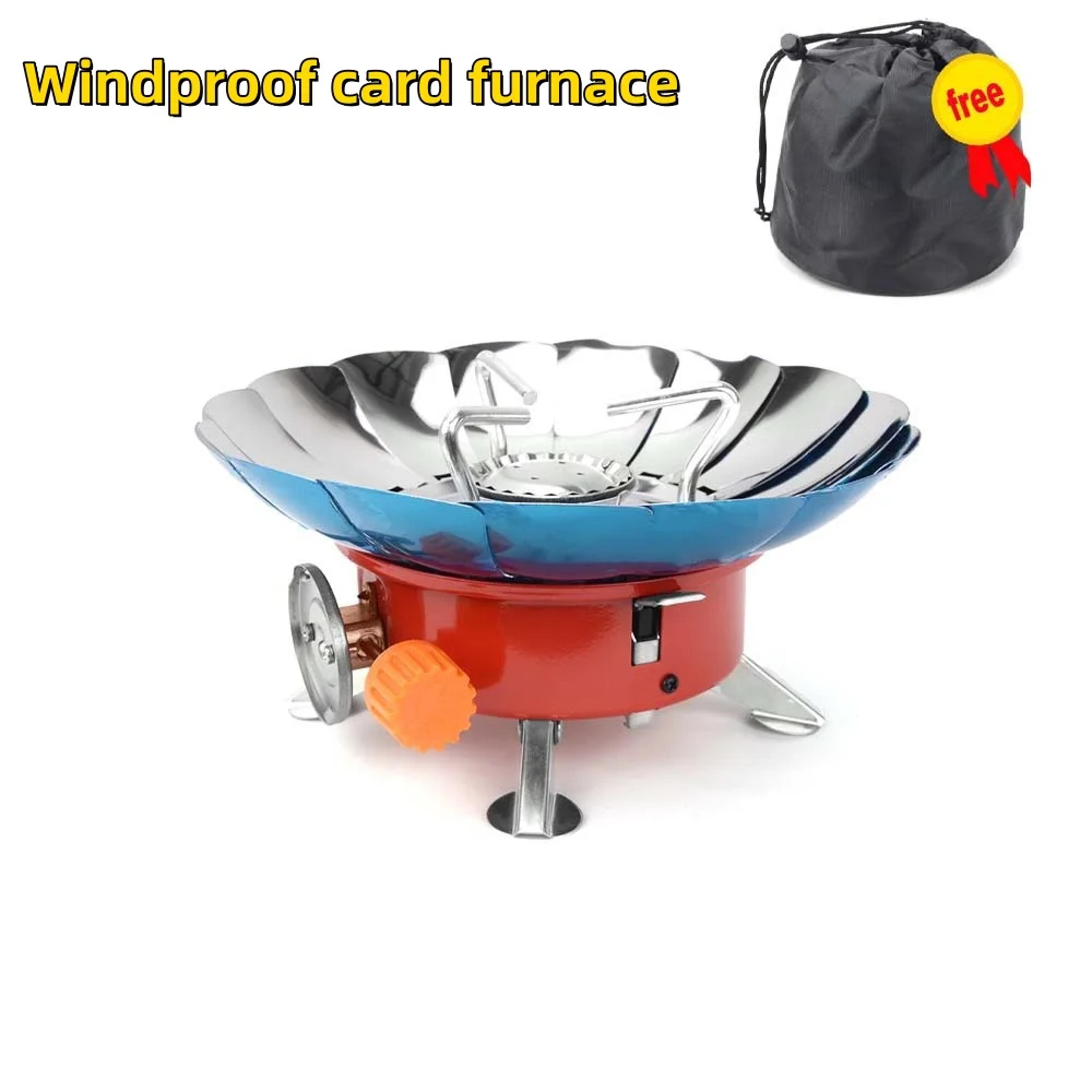 Windproof Stove Foldable Mini Gas Stove For Hiking Backpacking Picnic 2