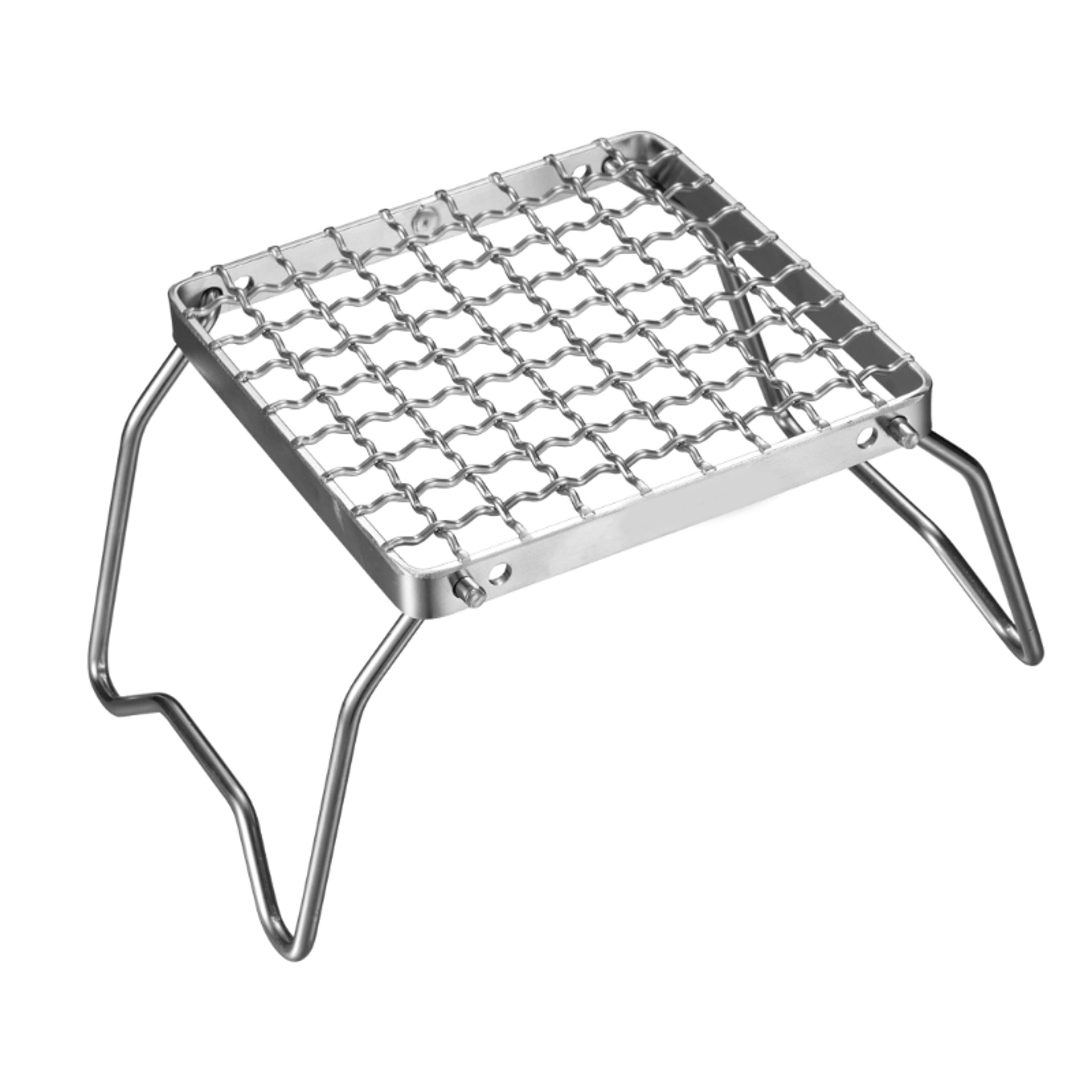 Folding Campfire Grill Stainless Steel Camping Cooking Rack 0
