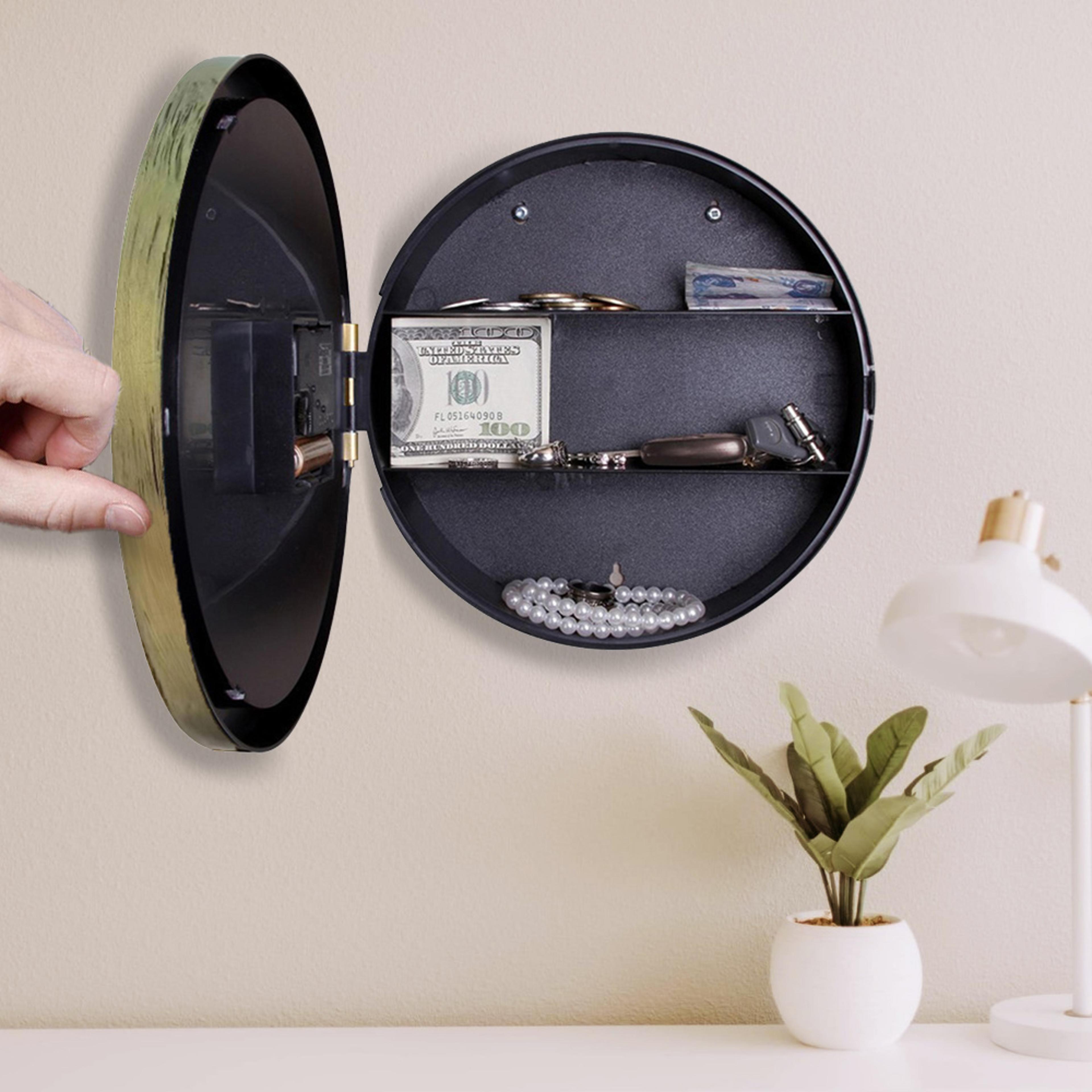 Hidden Safe Wall Clock With Secret Compartment For Cash Jewelry Keys 2